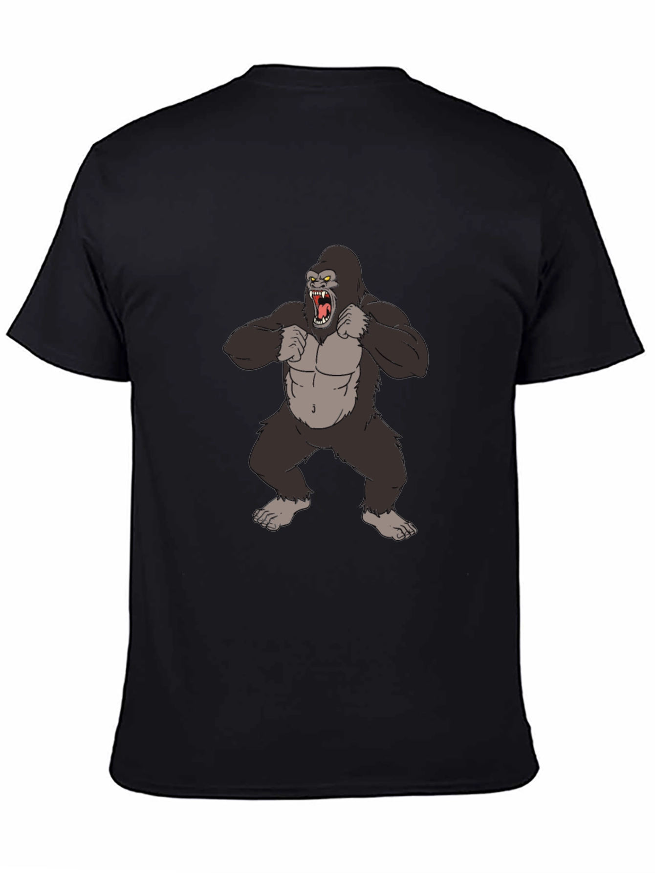 Gorilla Graphic Tee - Black Cotton T-Shirt