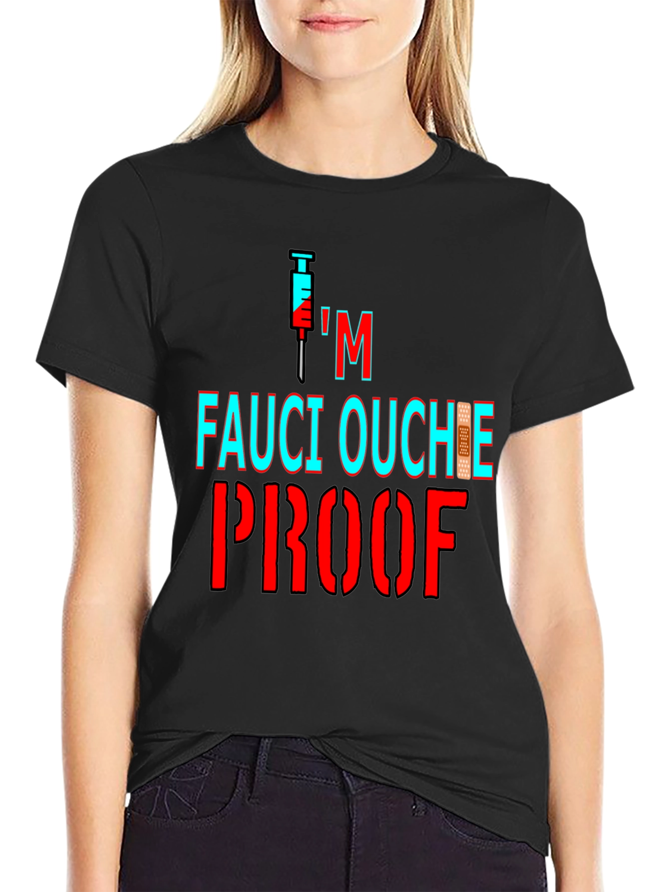 Fauci Ouchie Proof Graphic Tee - Black