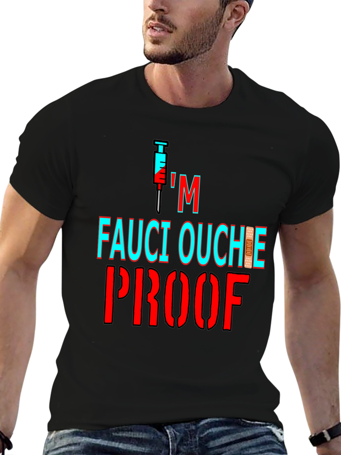 Fauci Ouchie Proof Graphic Tee - Black
