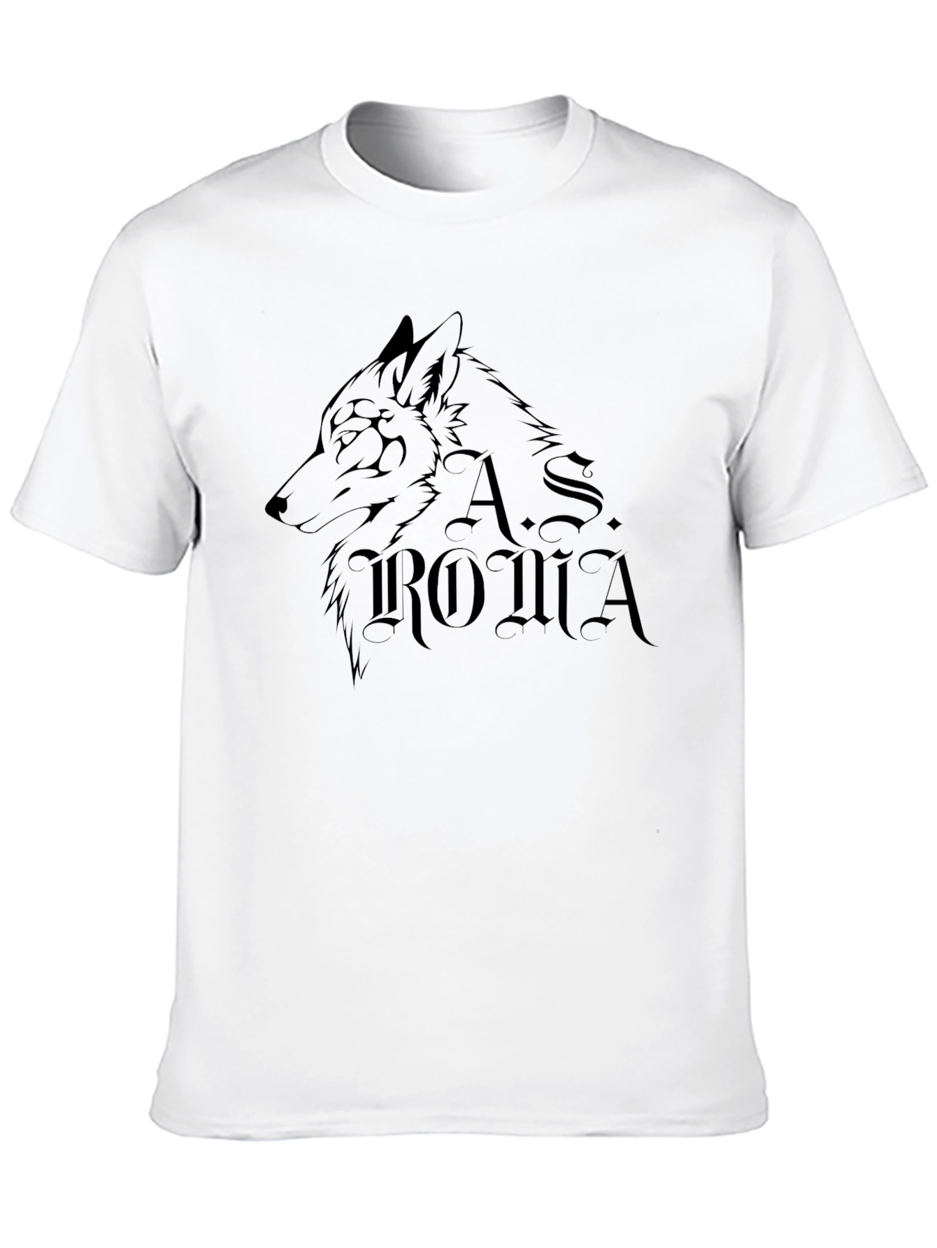 AS Roma Wolf Graphic T-Shirt - Black
