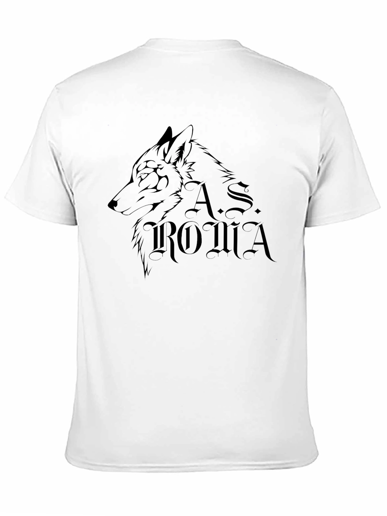 AS Roma Wolf Graphic T-Shirt - Black