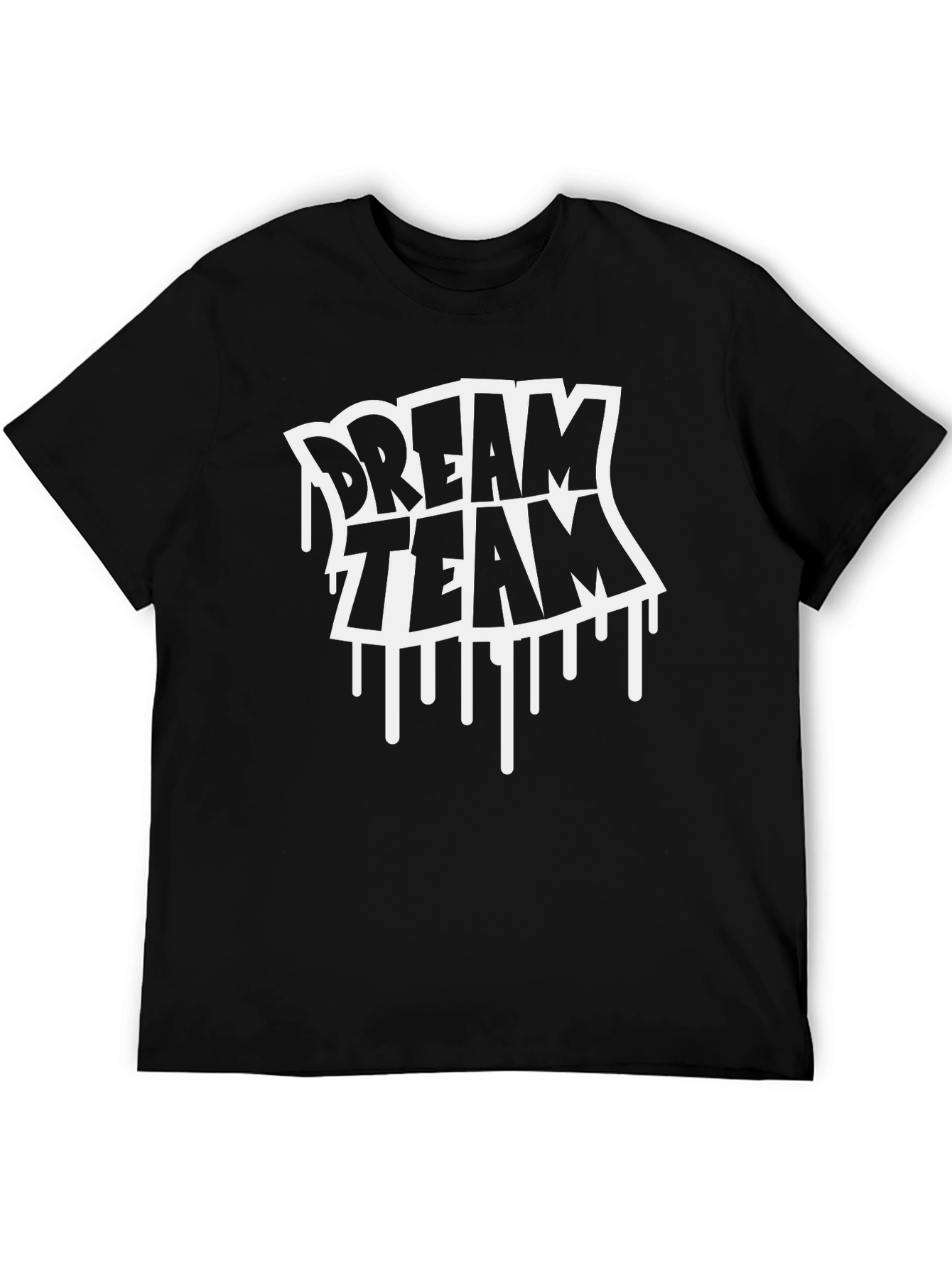 Dream Team Graphic Tee - Black Cotton T-Shirt