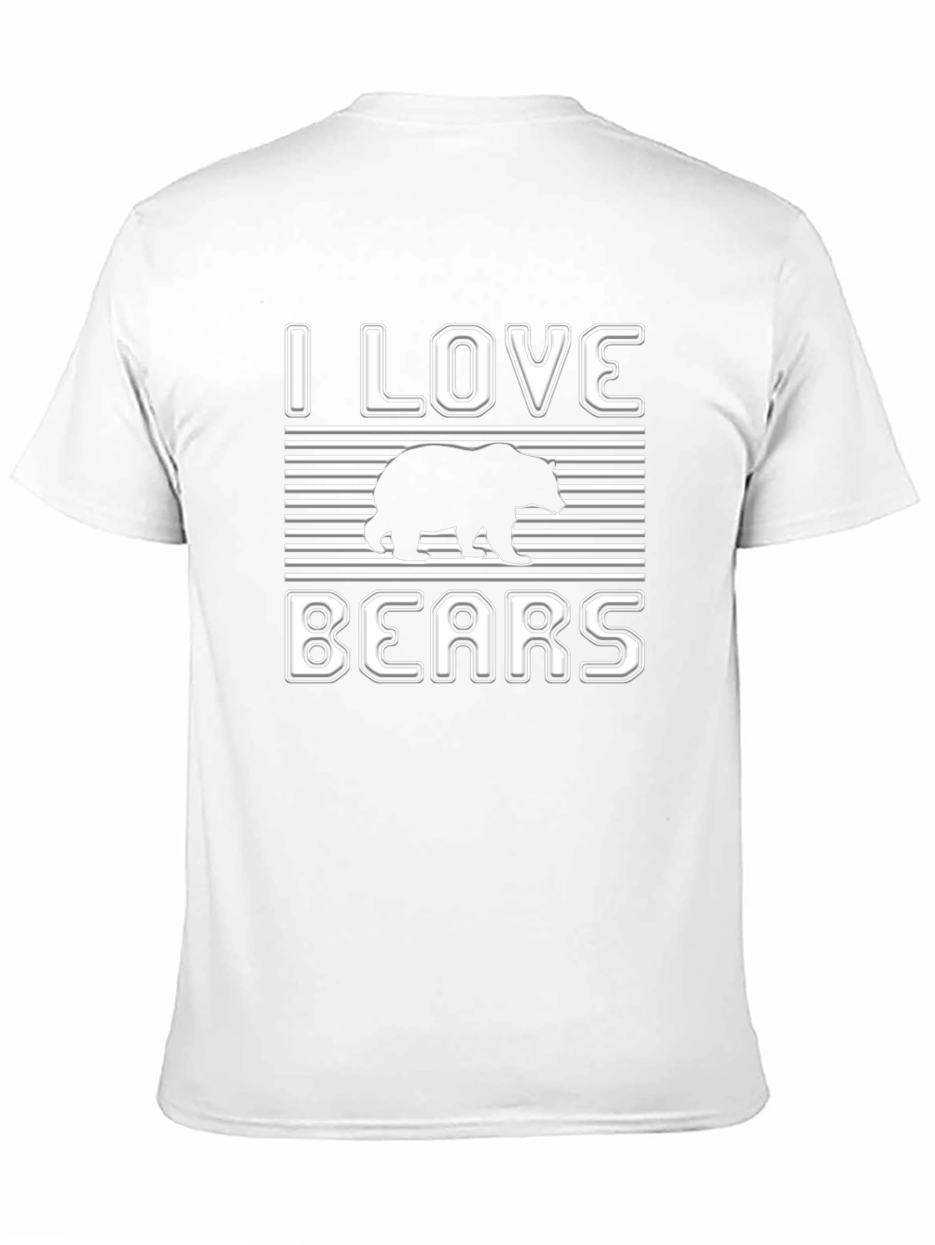 I Love Bears Graphic Tee - Black Cotton T-Shirt