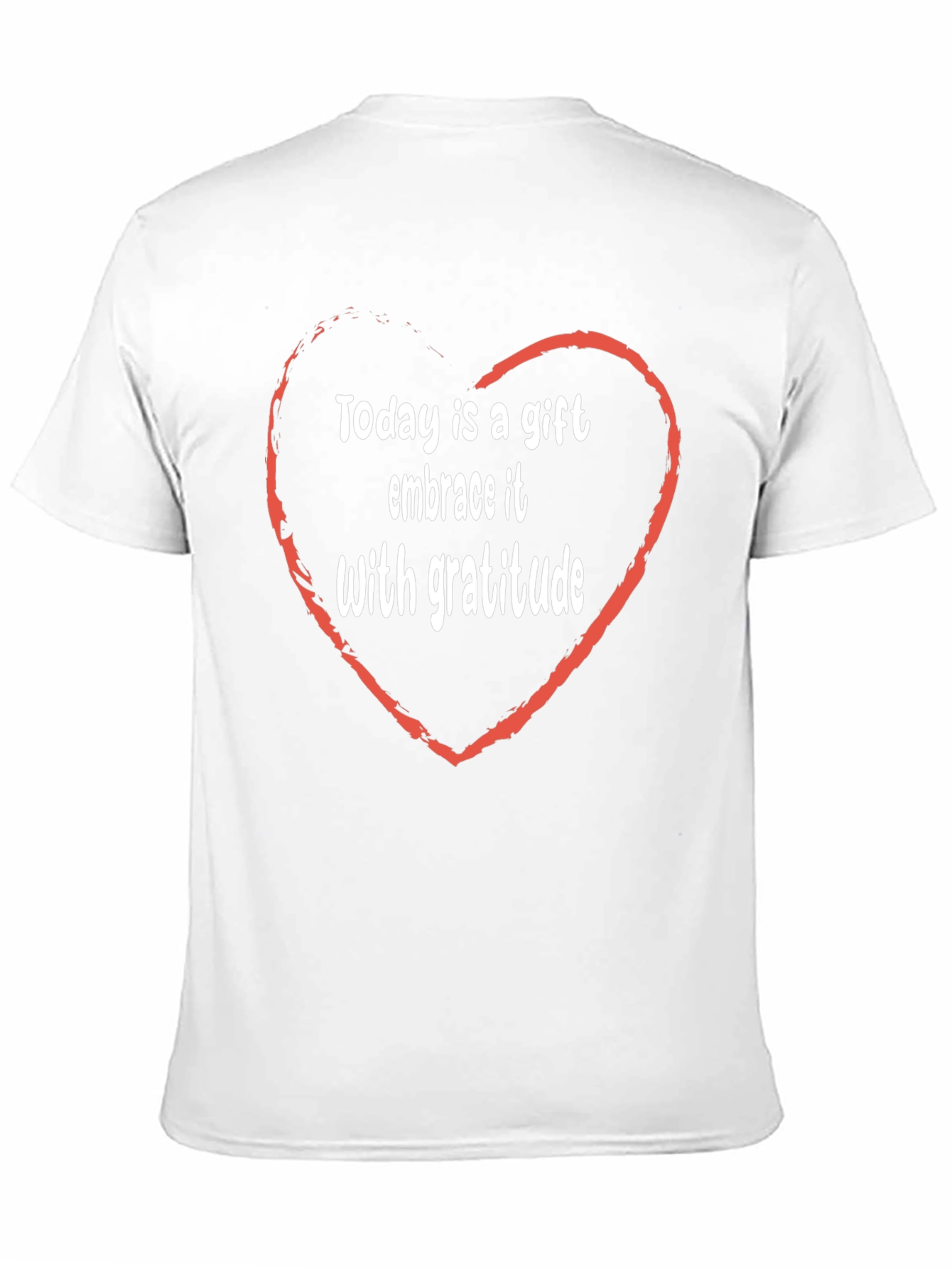Gratitude T-Shirt - Gift of Today Heart Design