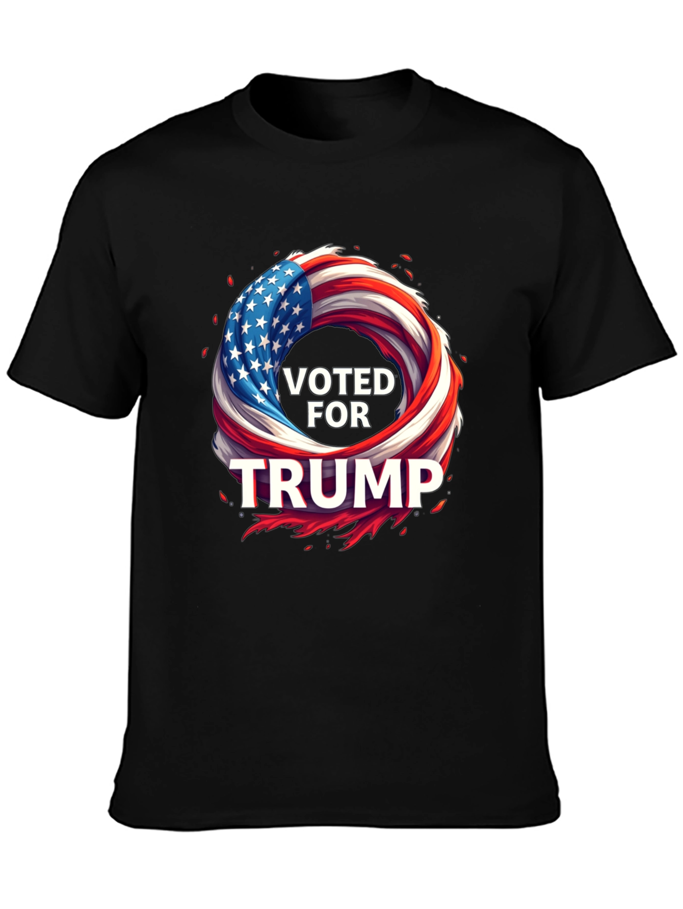 Voted for Trump American Flag Graphic Tee