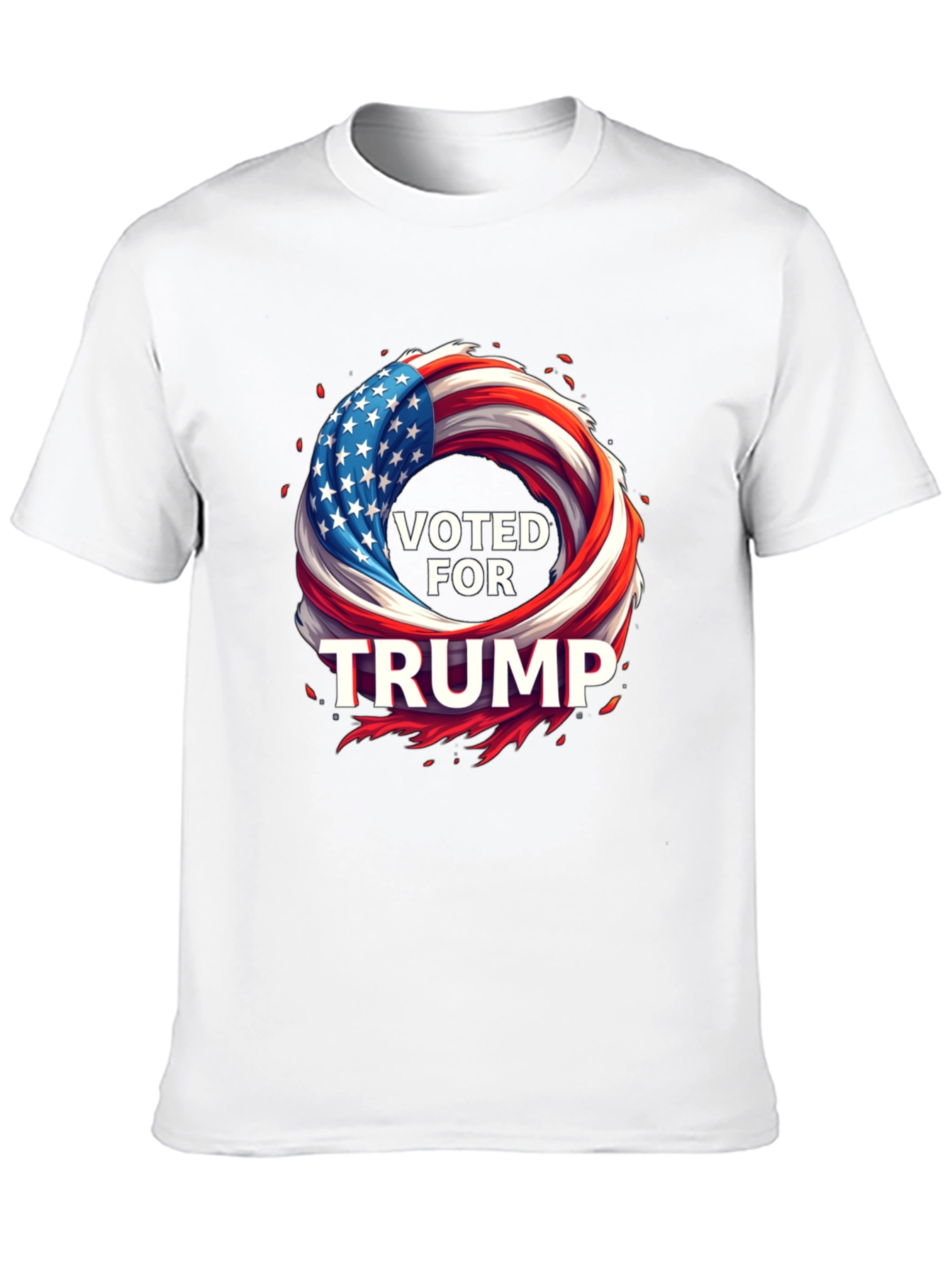 Voted for Trump American Flag Graphic Tee