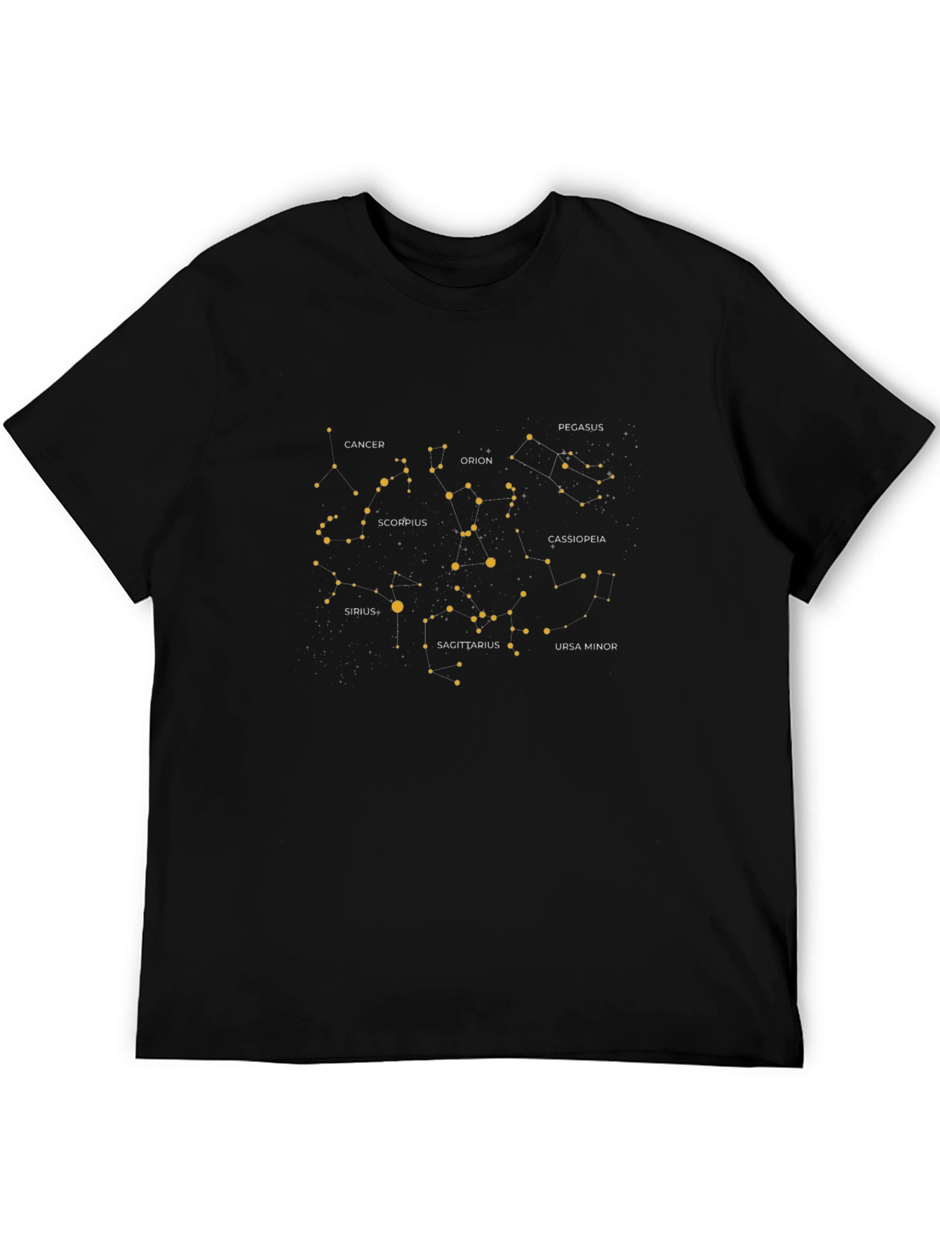 Celestial Constellation Graphic Black T-Shirt