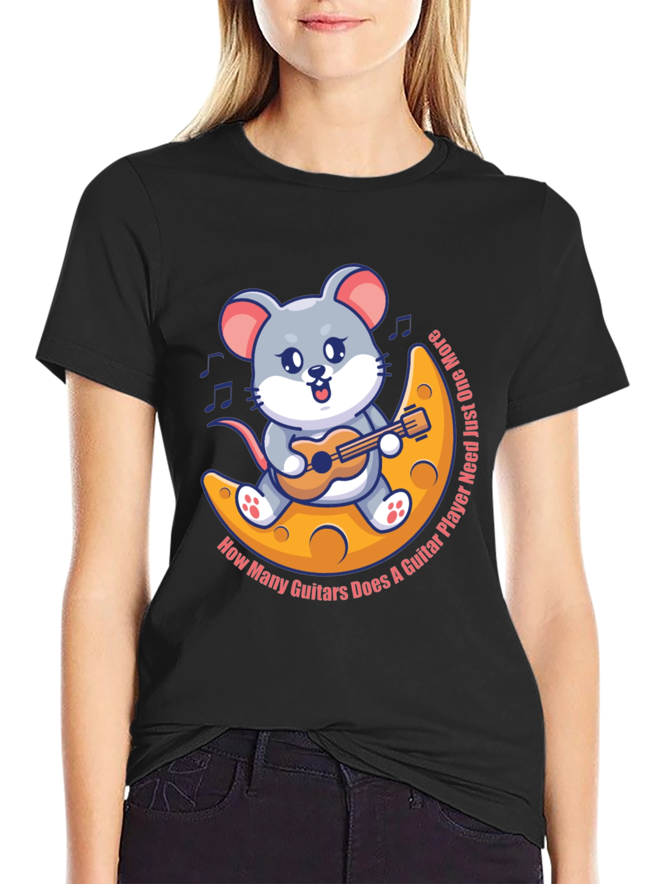 Mouse Guitarist T-Shirt - Musician Cartoon Tee