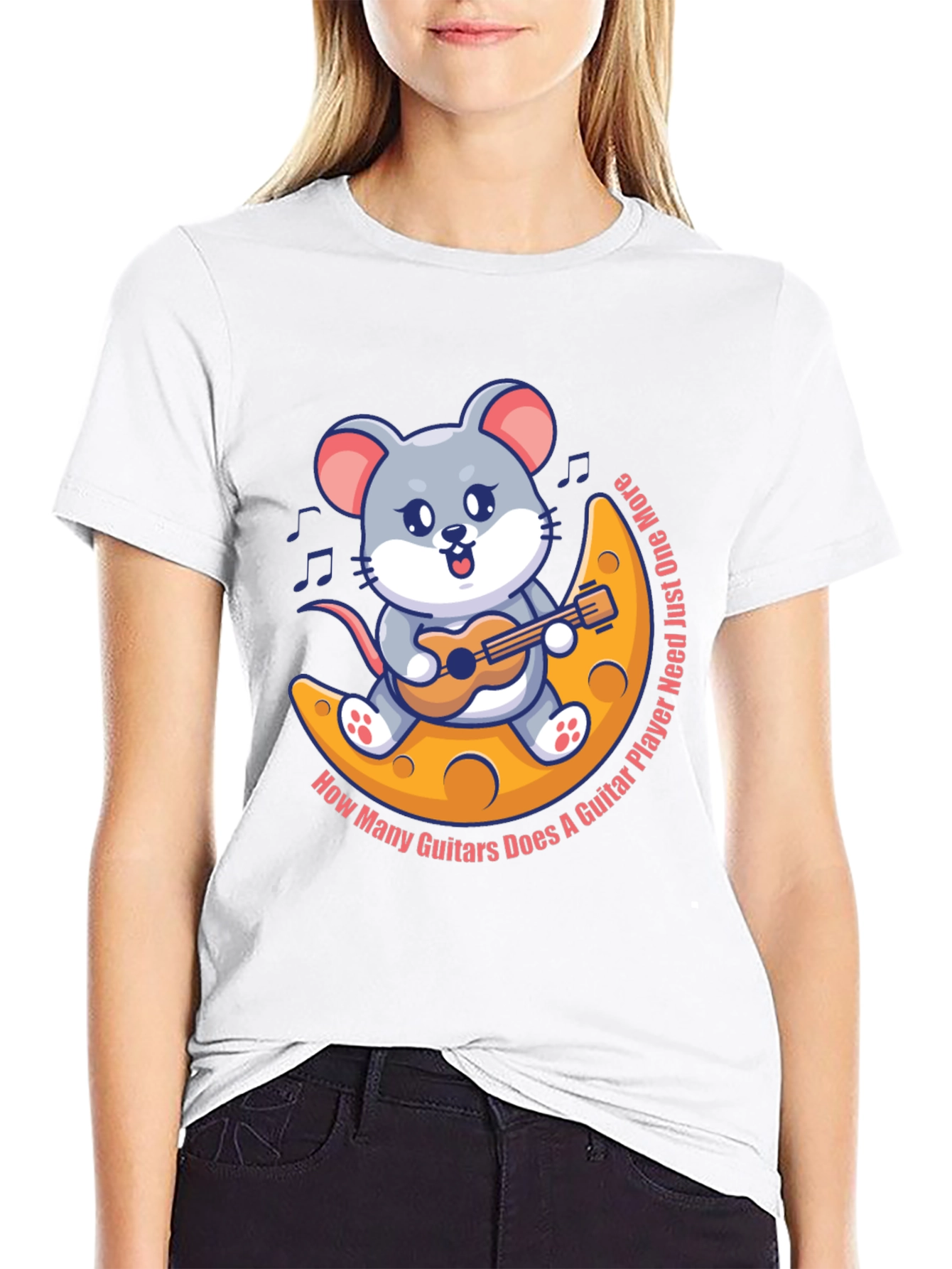 Mouse Guitarist T-Shirt - Musician Cartoon Tee
