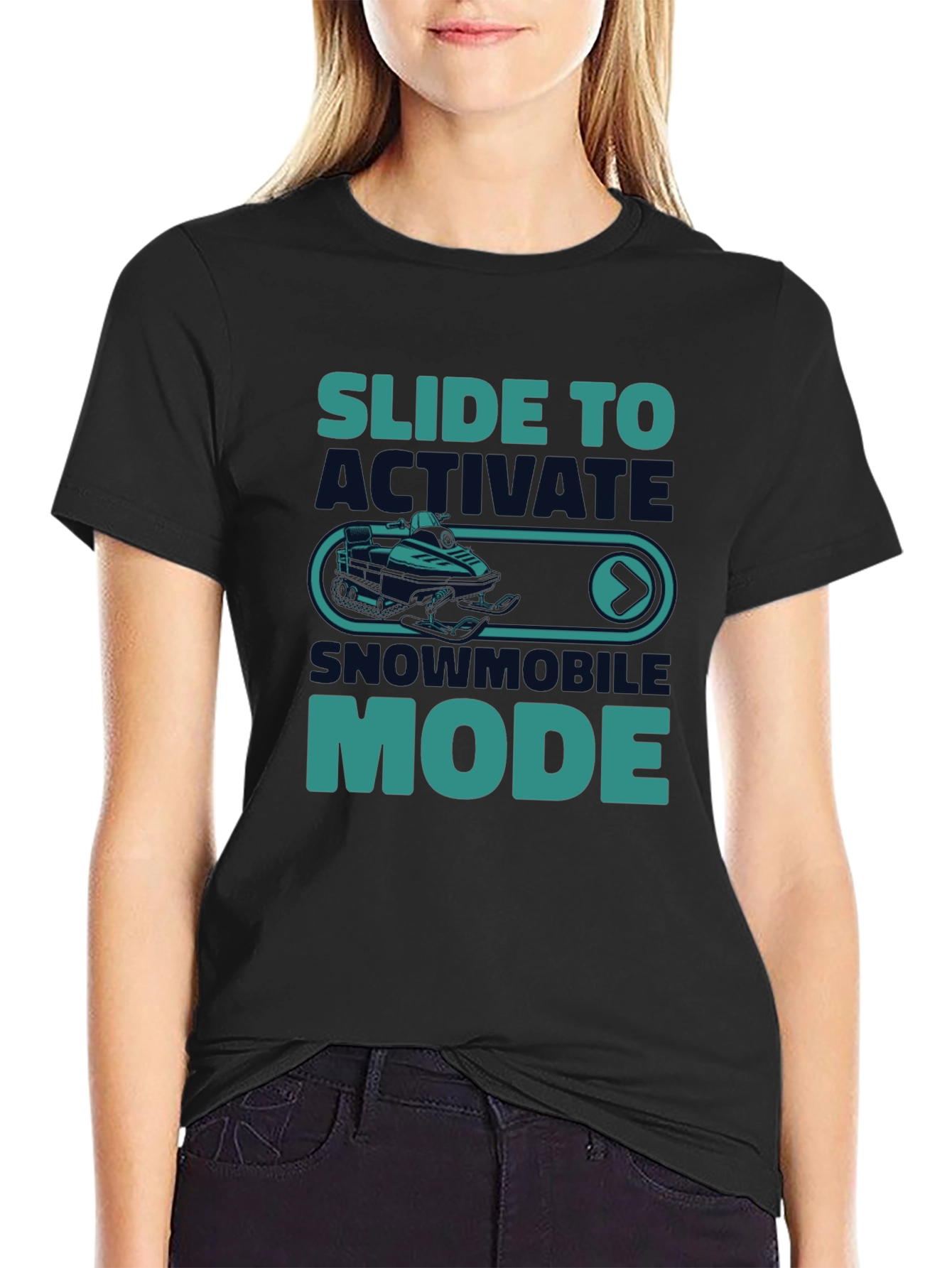 Slide to Activate Snowmobile Mode T-Shirt