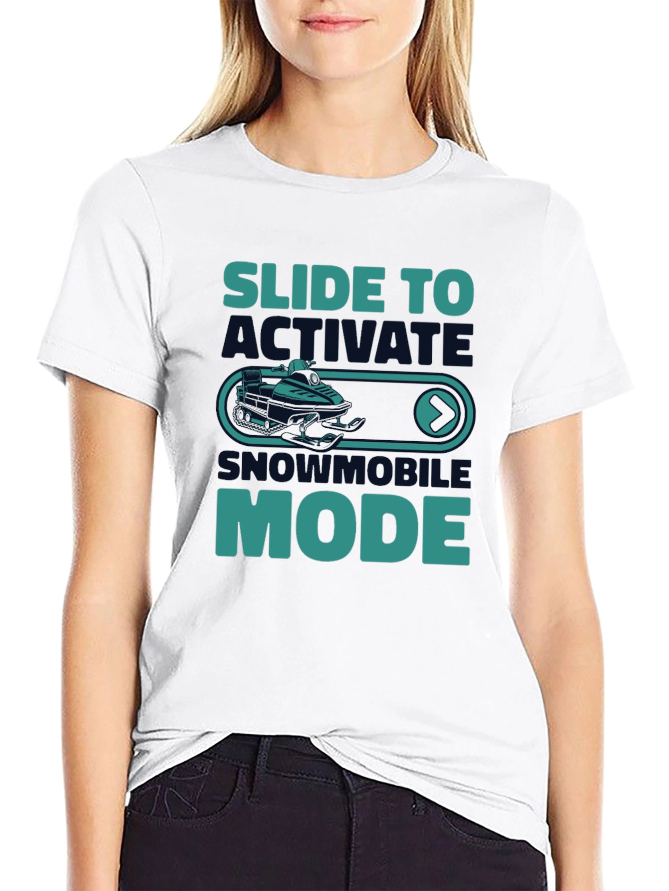 Slide to Activate Snowmobile Mode T-Shirt