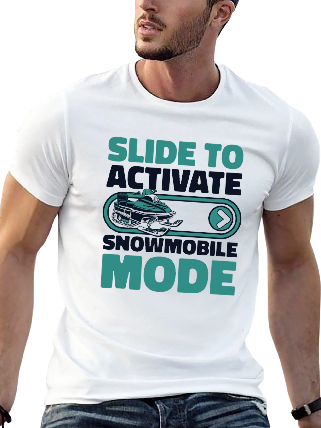Slide to Activate Snowmobile Mode T-Shirt