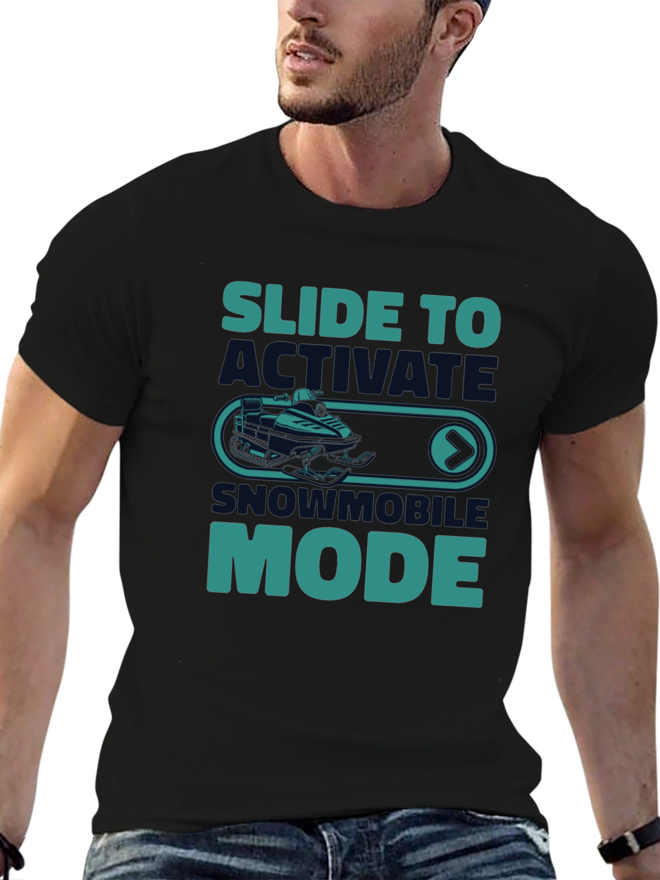 Slide to Activate Snowmobile Mode T-Shirt