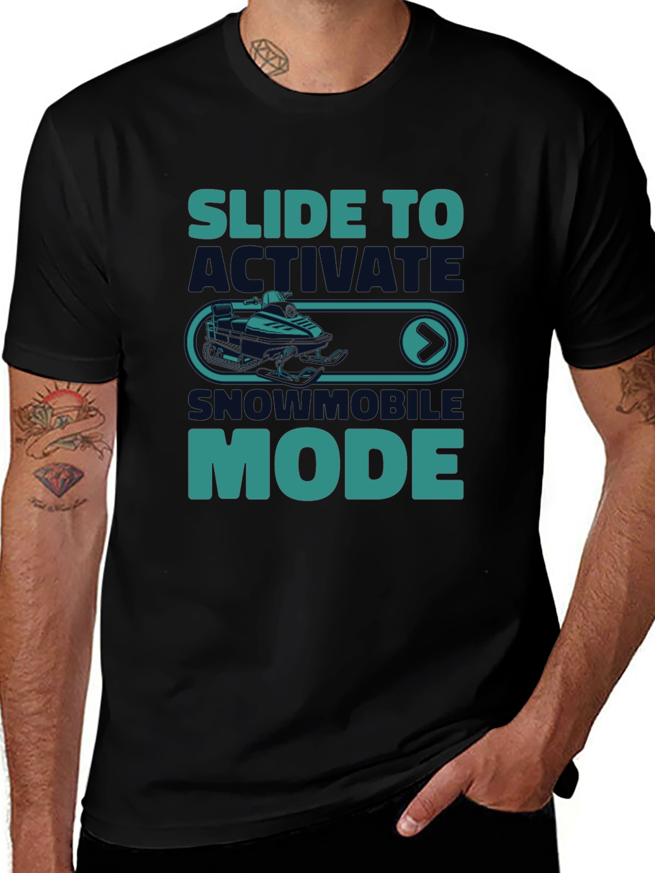 Slide to Activate Snowmobile Mode T-Shirt