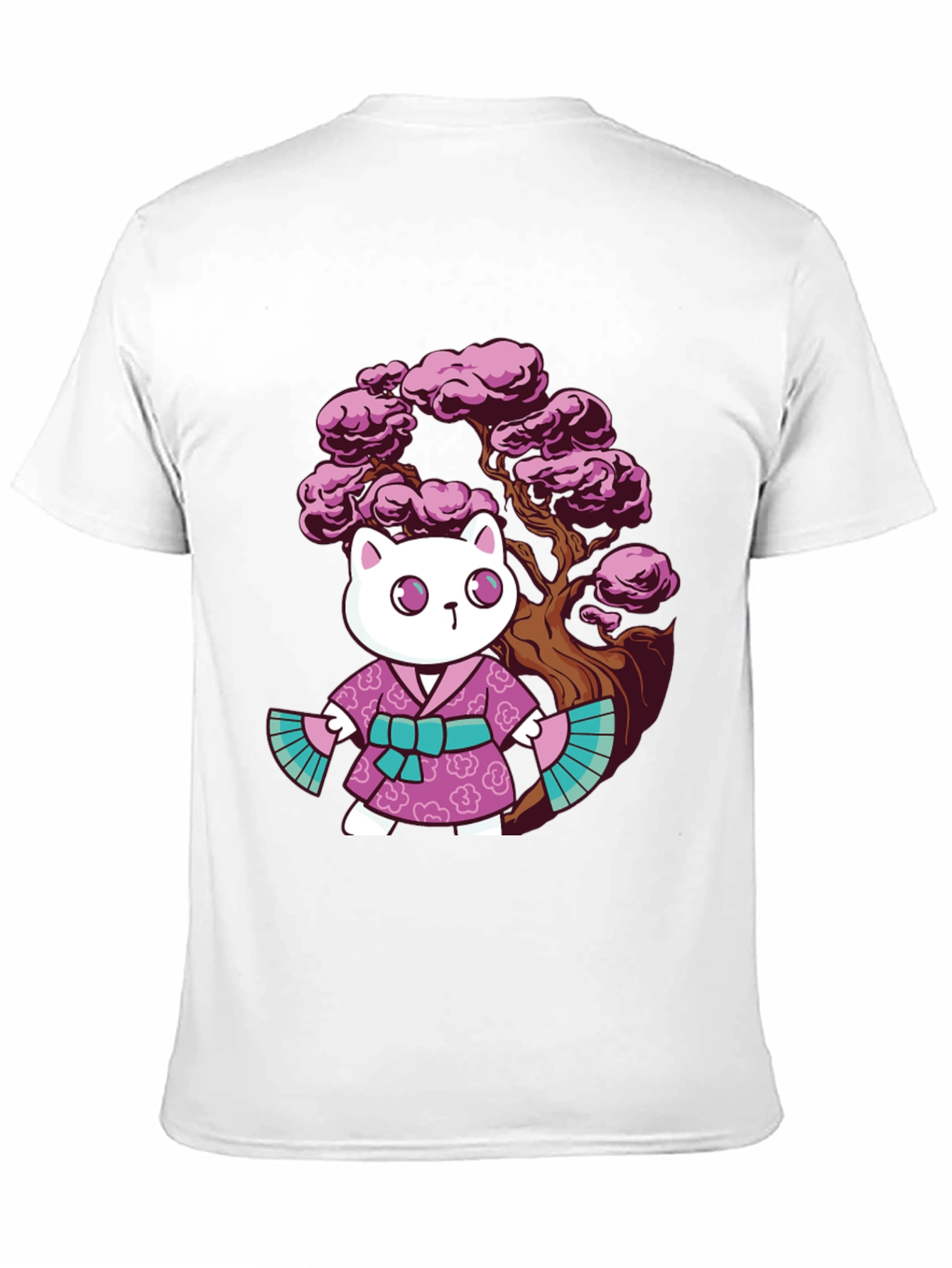 Kawaii Cat Kimono Graphic Tee