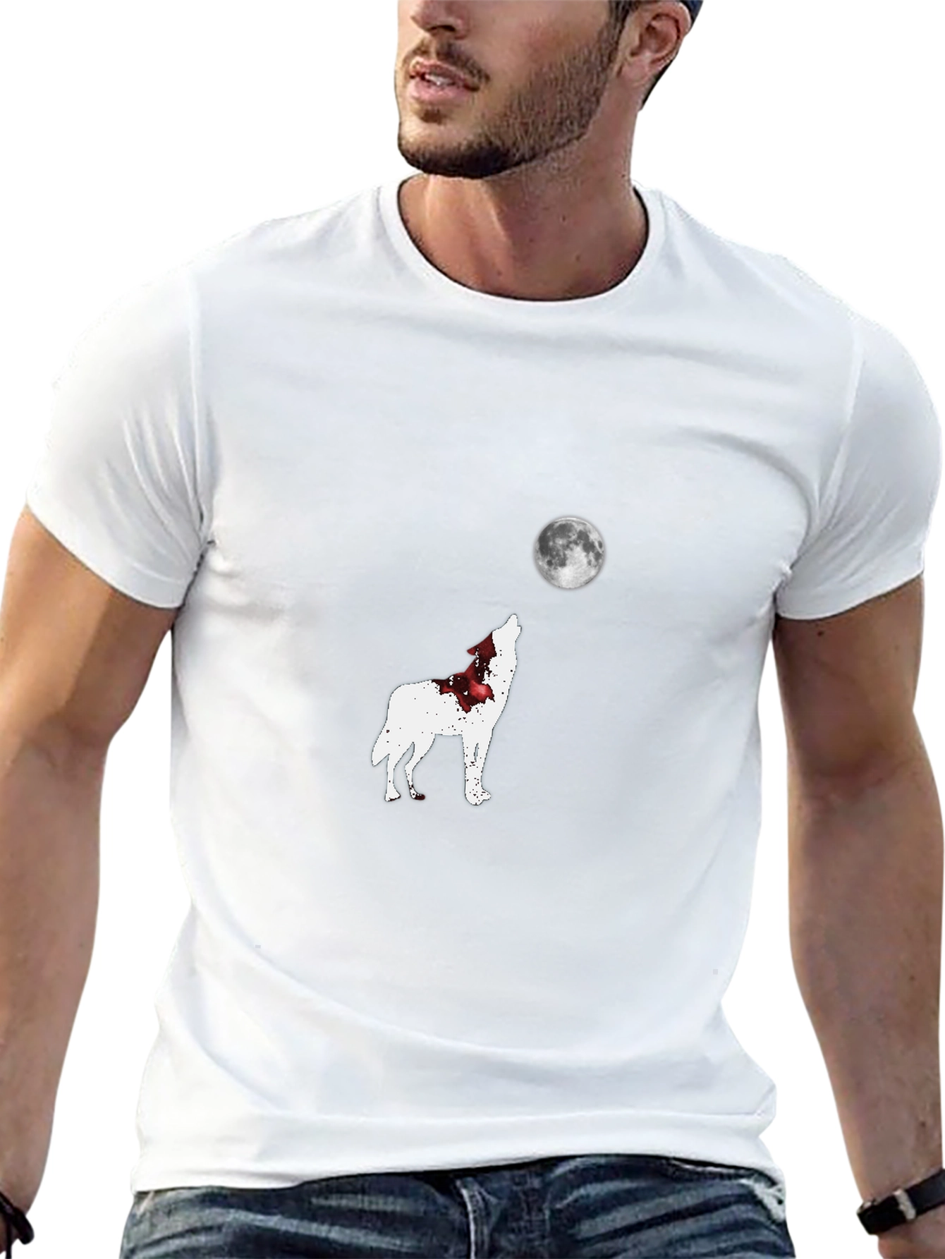 Wolf Howling Moon T-Shirt