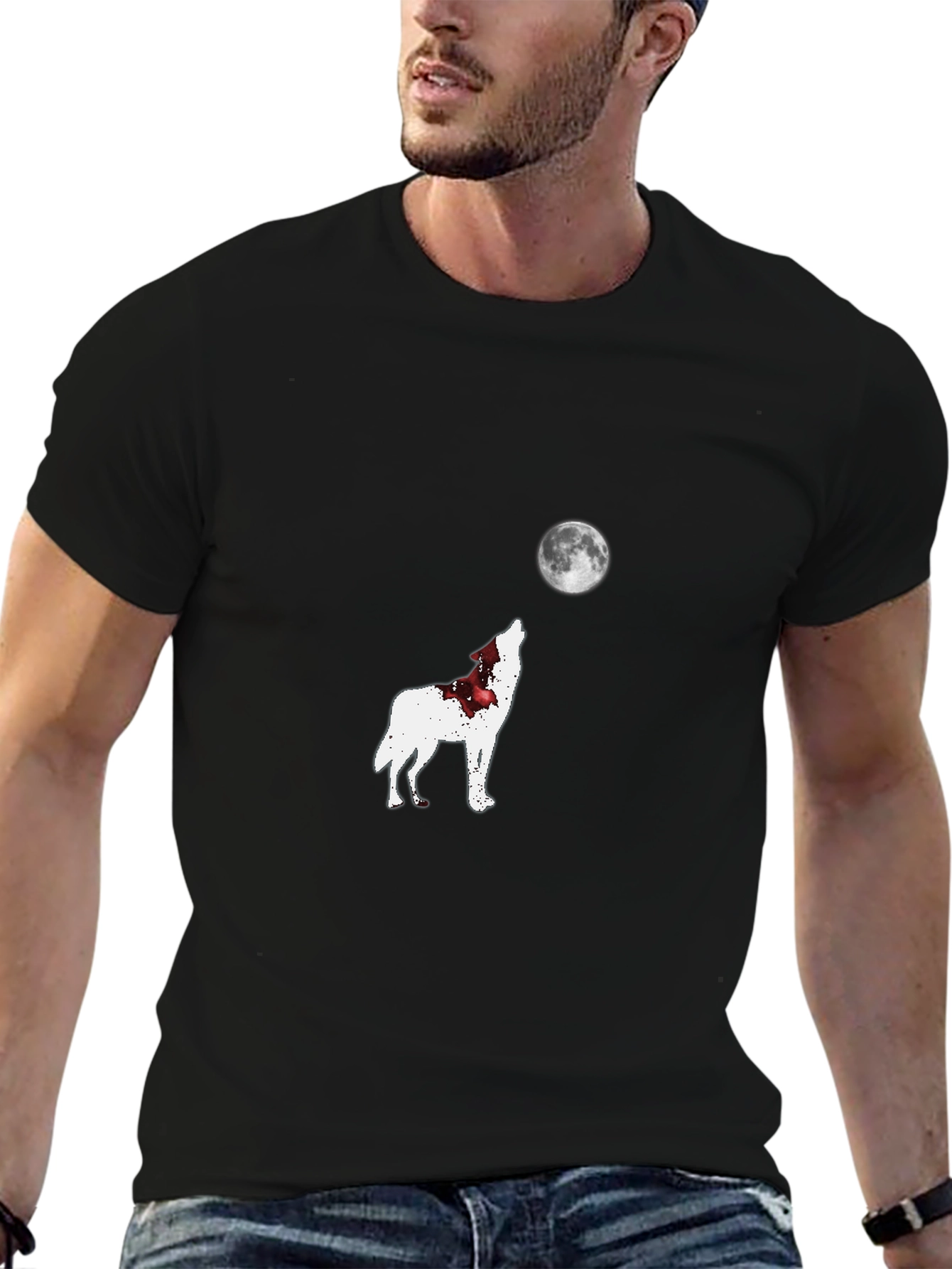 Wolf Howling Moon T-Shirt