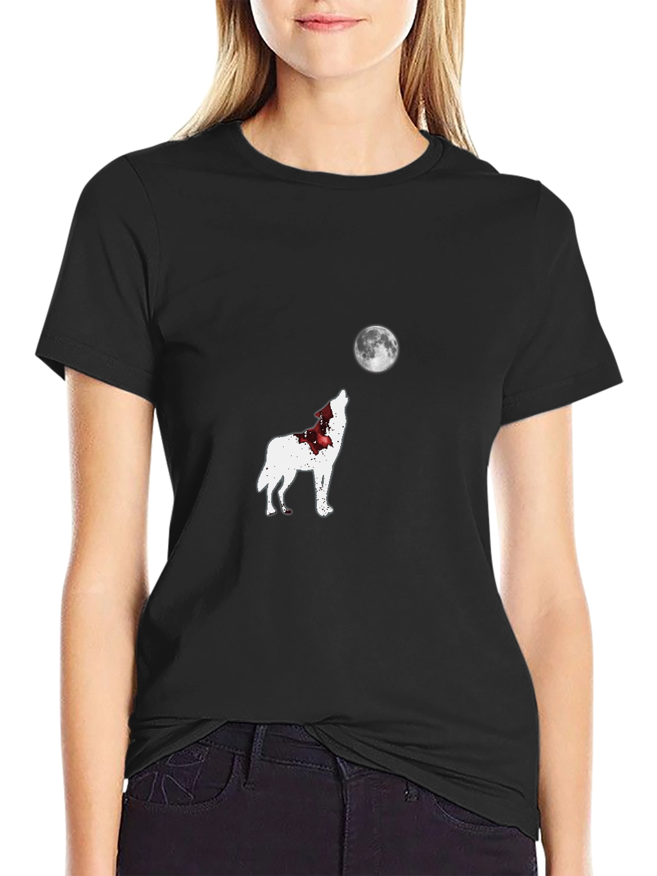Wolf Howling Moon T-Shirt