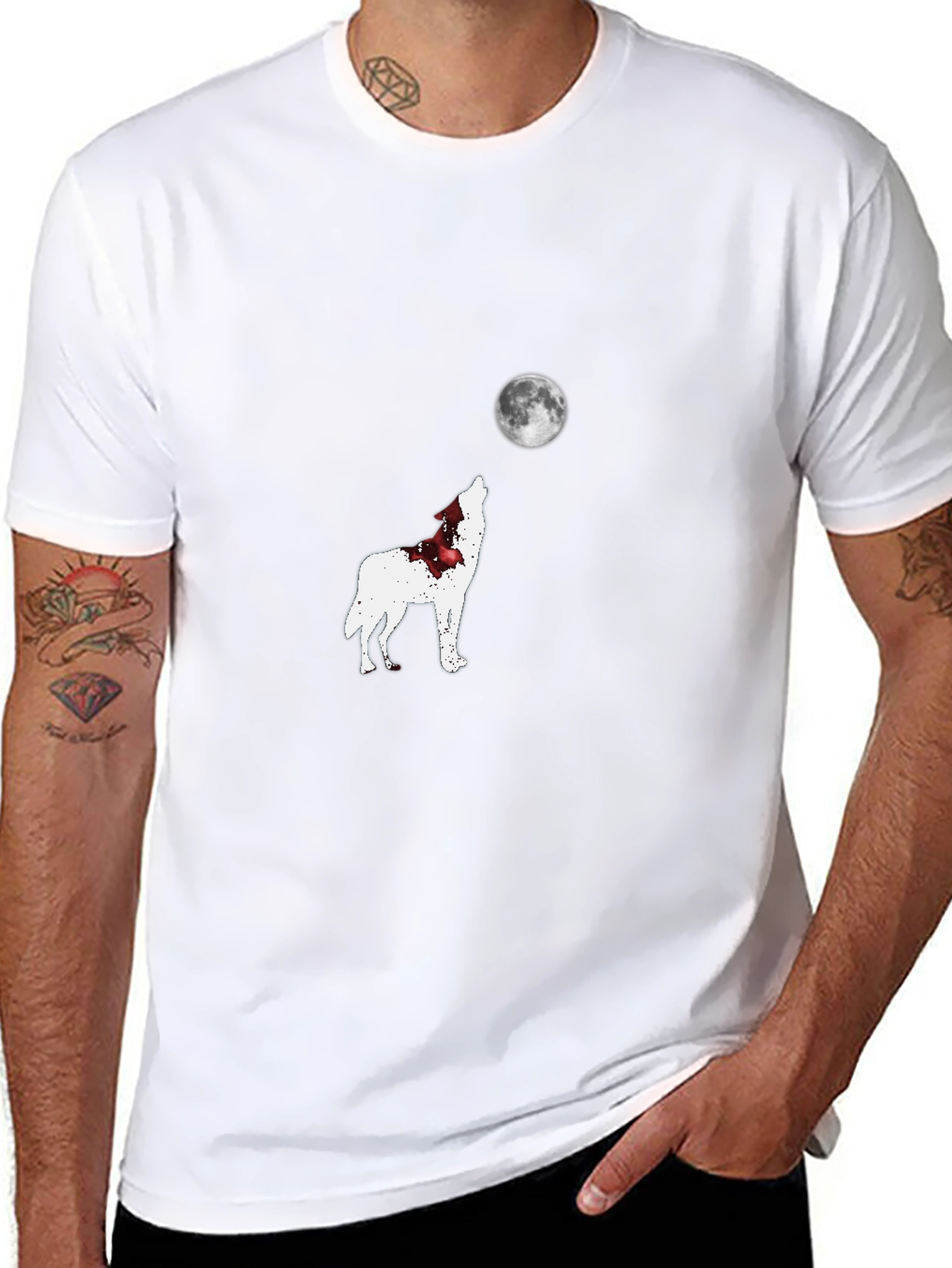Wolf Howling Moon T-Shirt