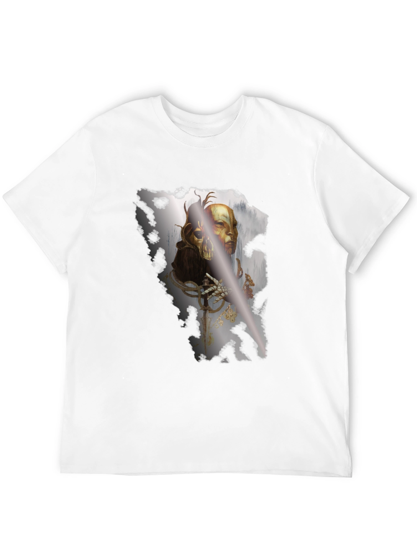 Gothic Skull Graphic Black T-Shirt
