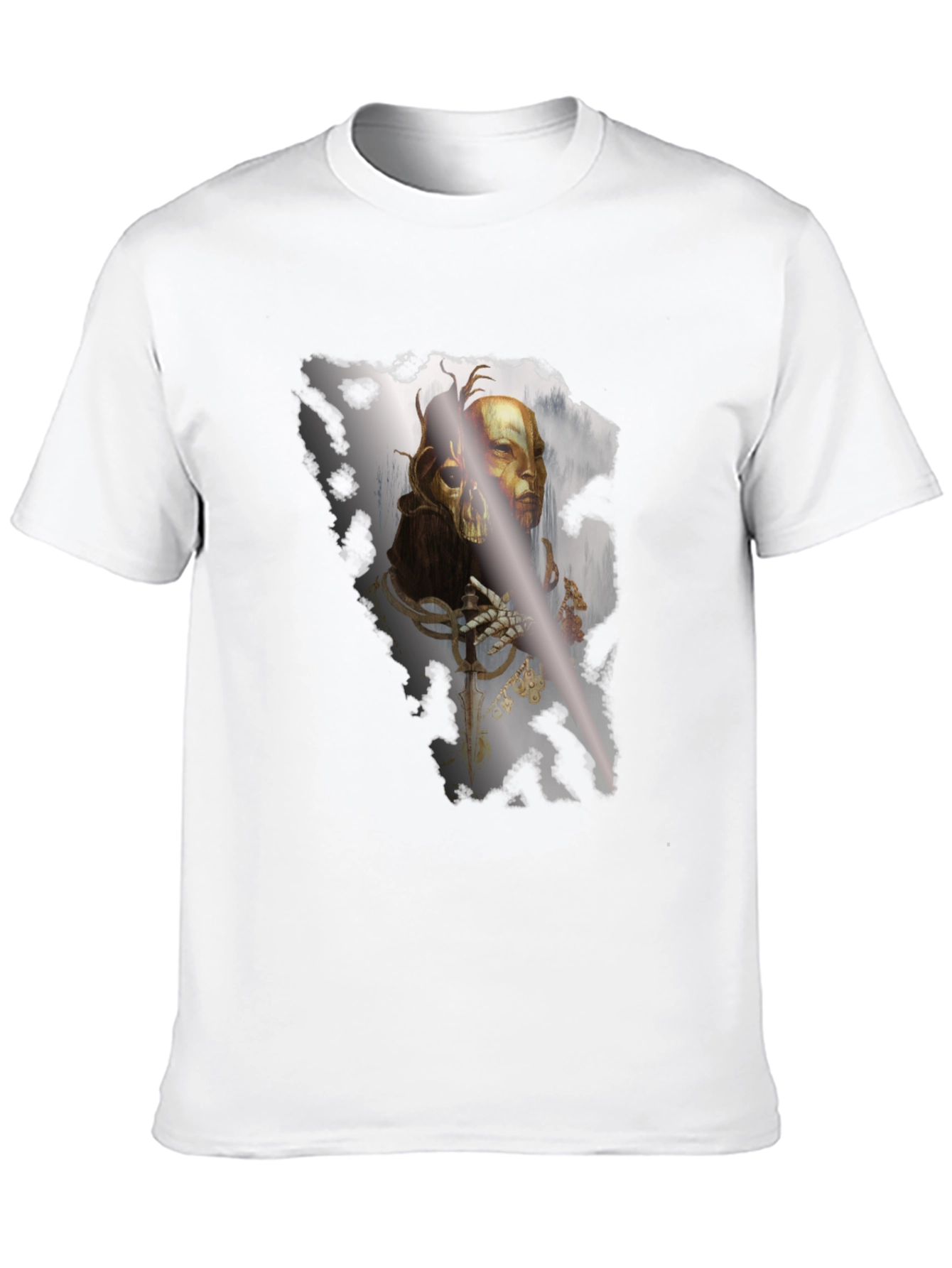 Gothic Skull Graphic Black T-Shirt