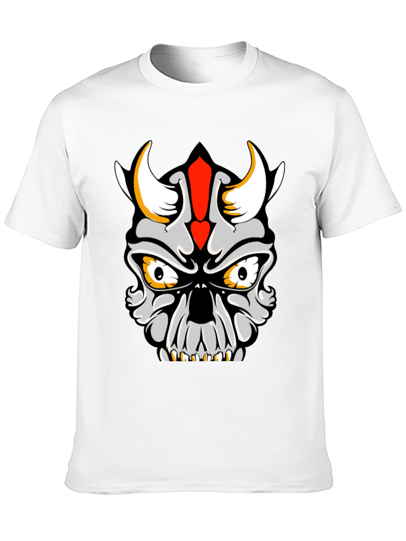 Skull Devil Graphic Tee - Black Cotton T-Shirt
