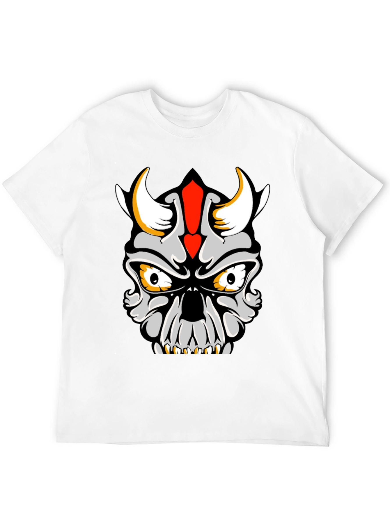 Skull Devil Graphic Tee - Black Cotton T-Shirt