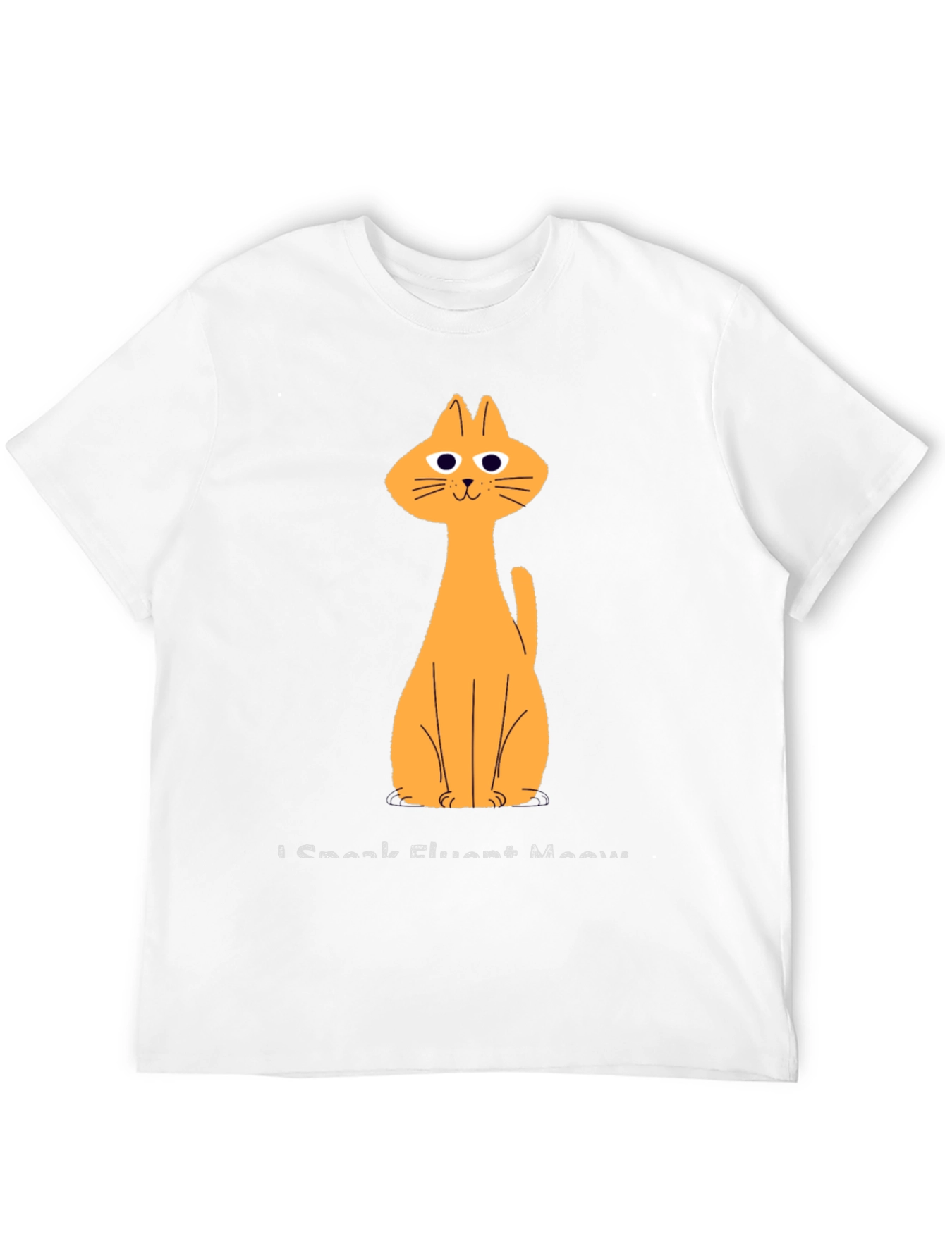 Funny Cat Graphic Black T-Shirt