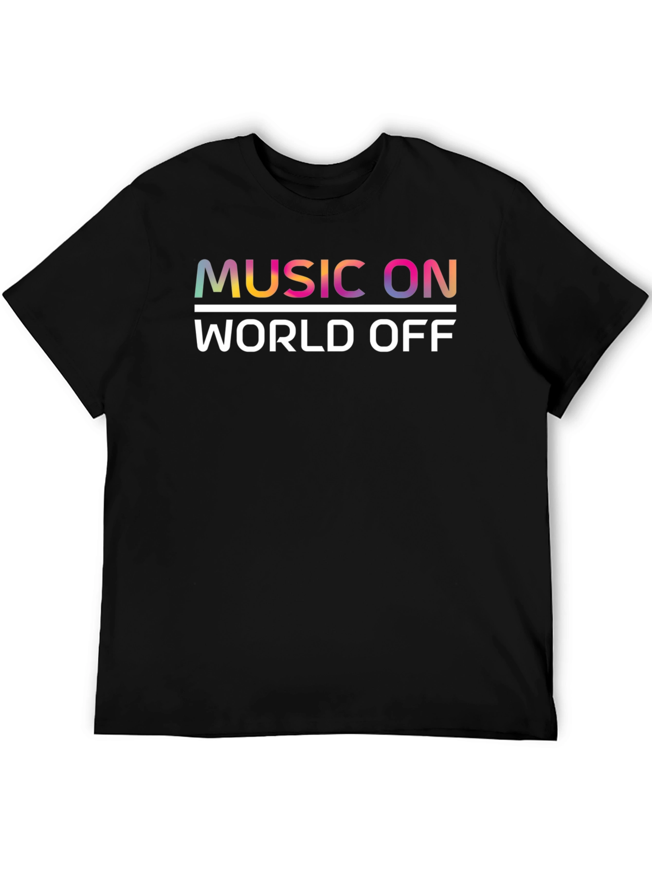 Music On World Off Graphic Tee