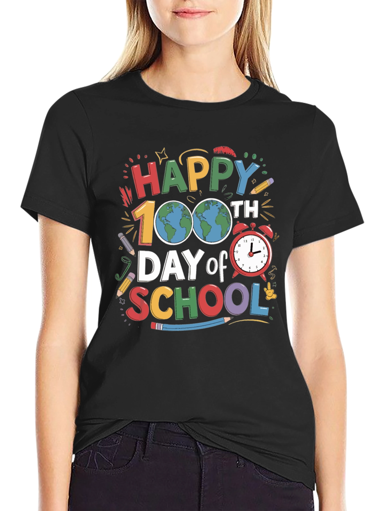 100th Day of School T-Shirt Happy Teacher Shirt