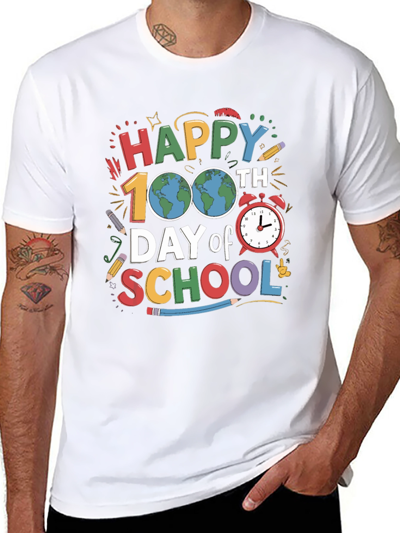 100th Day of School T-Shirt Happy Teacher Shirt