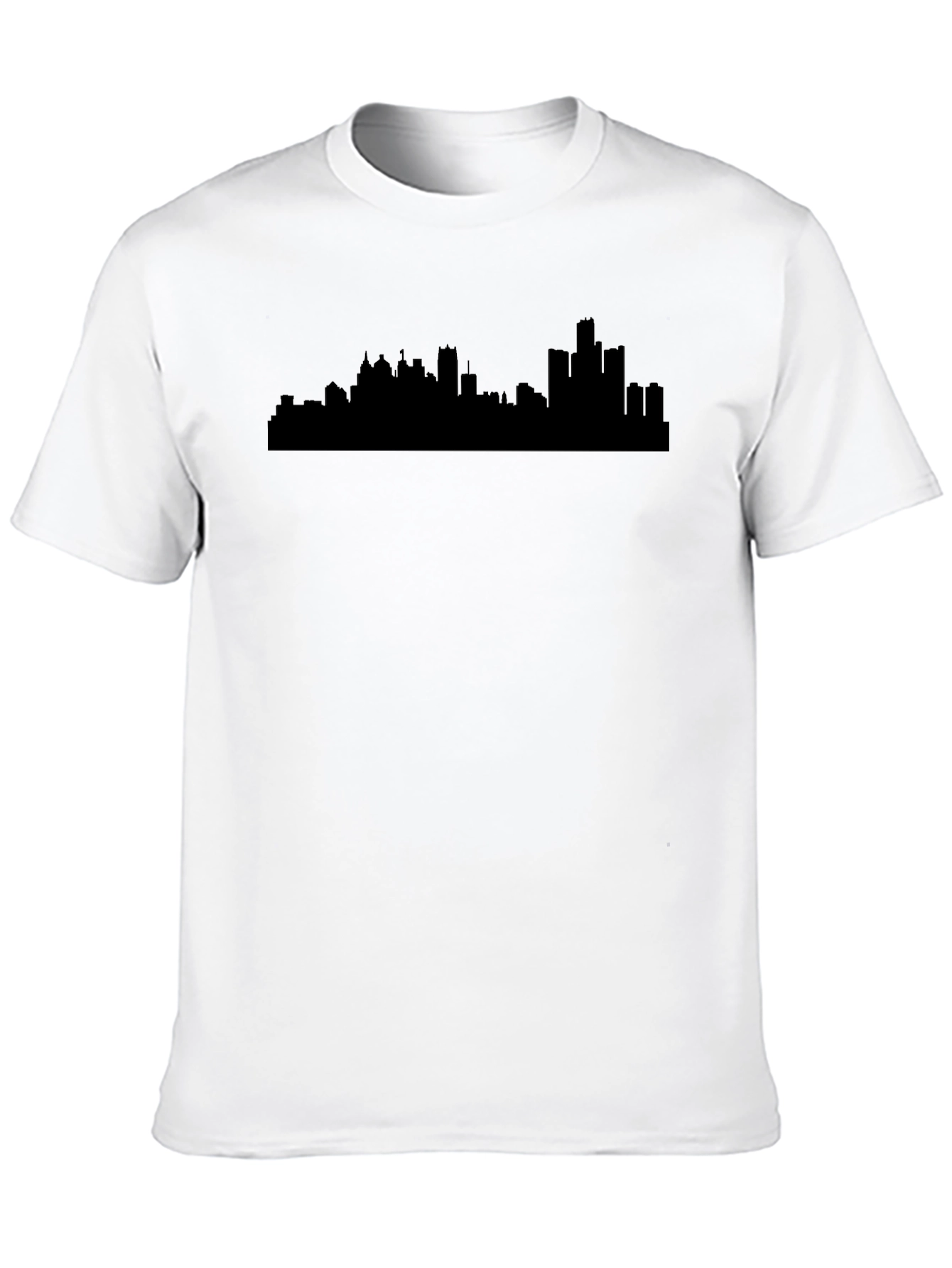 Detroit Skyline Graphic T-Shirt - Black