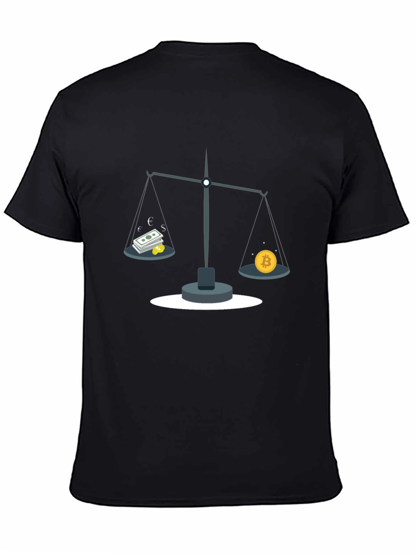 Bitcoin vs. Cash Tee - Crypto Balance T-Shirt
