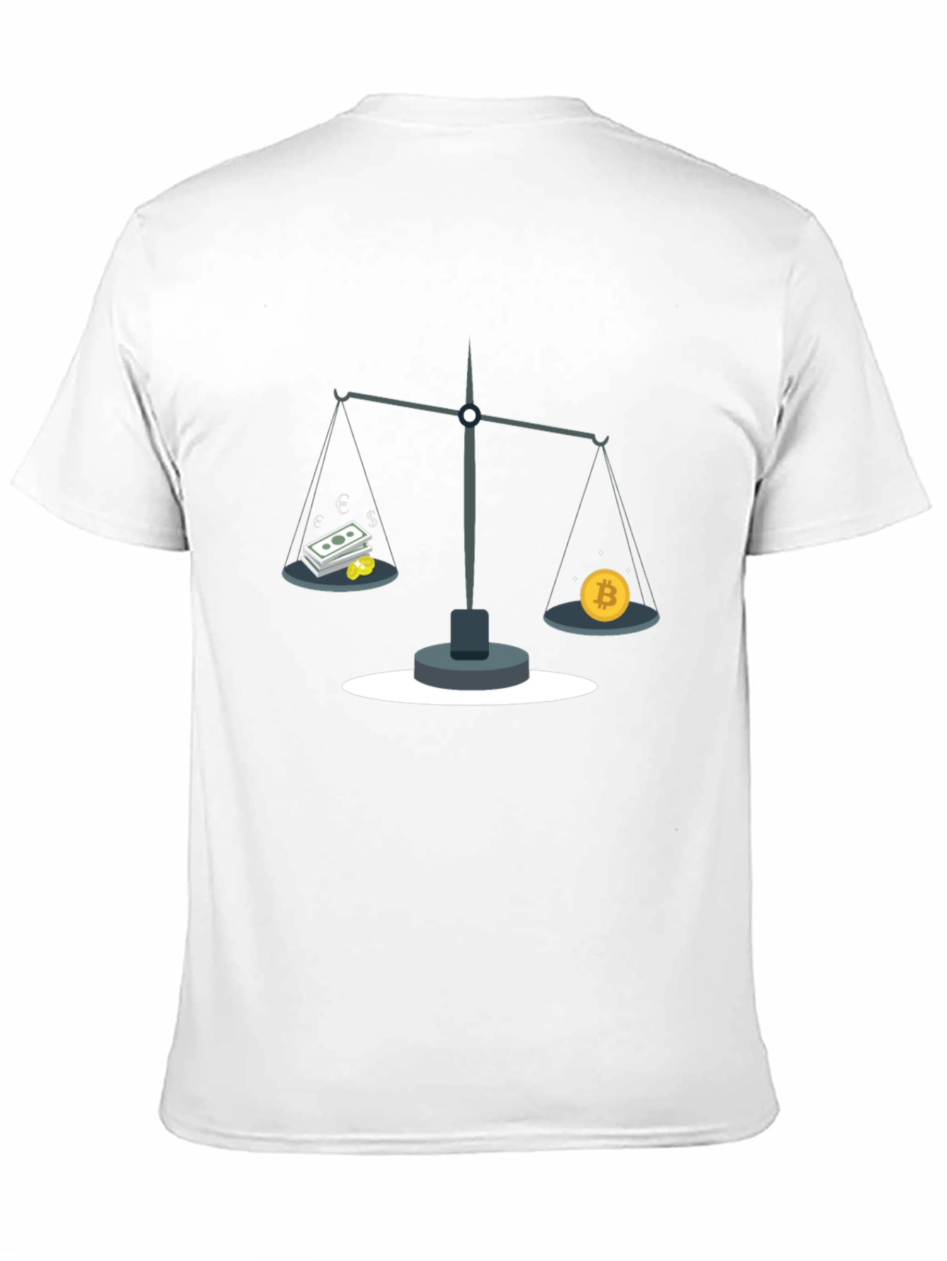 Bitcoin vs. Cash Tee - Crypto Balance T-Shirt