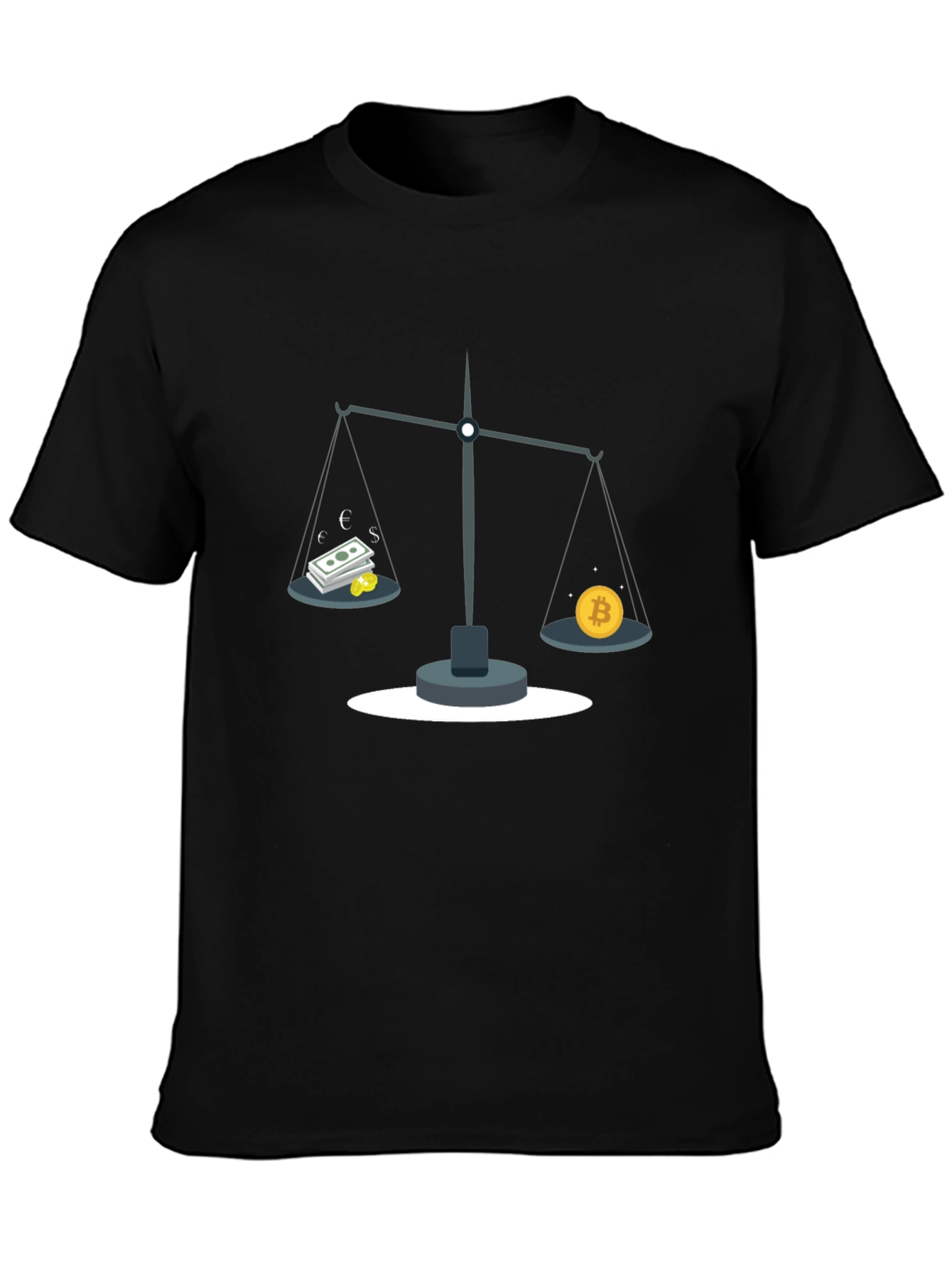 Bitcoin vs. Cash Tee - Crypto Balance T-Shirt