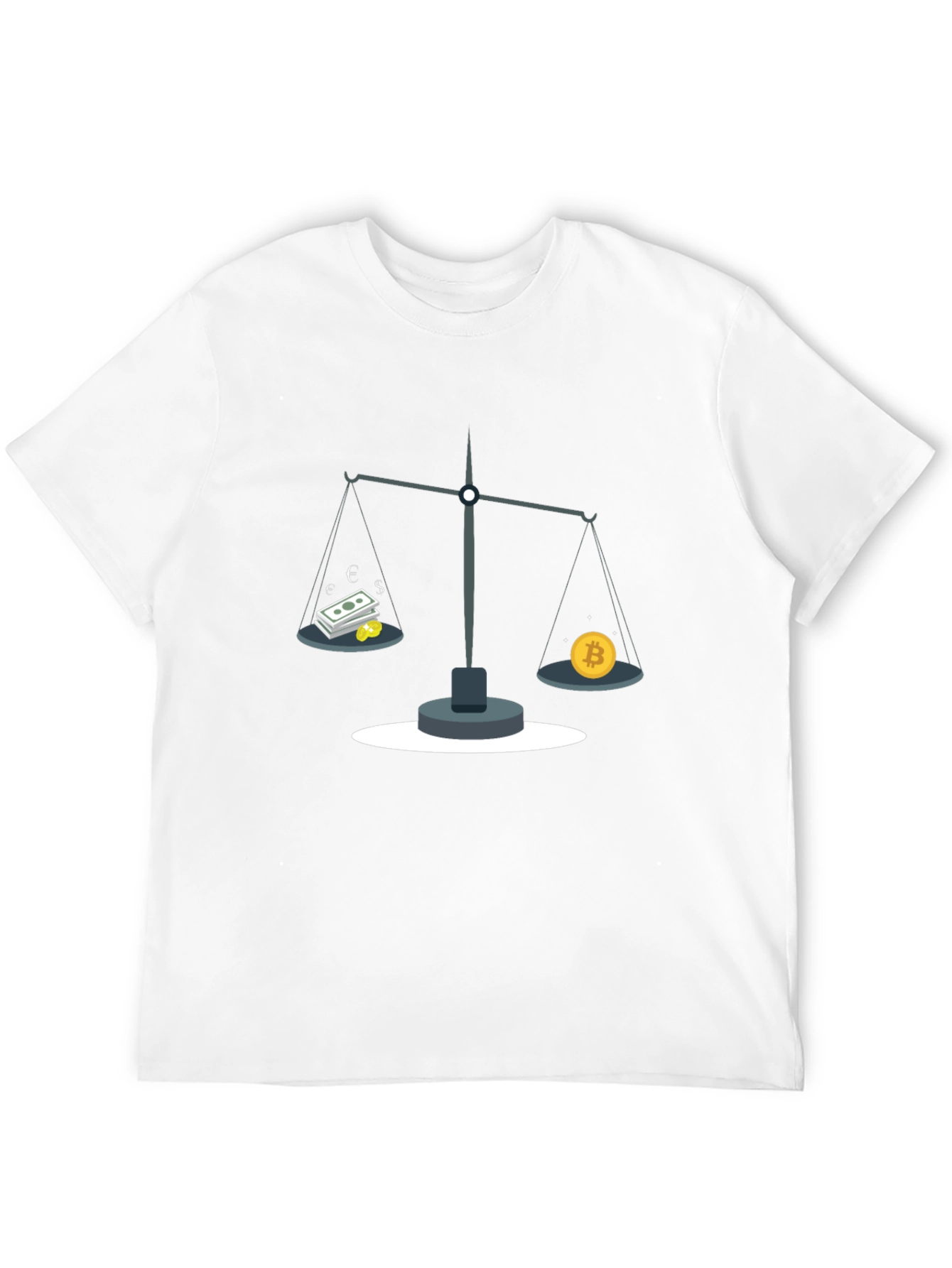 Bitcoin vs. Cash Tee - Crypto Balance T-Shirt