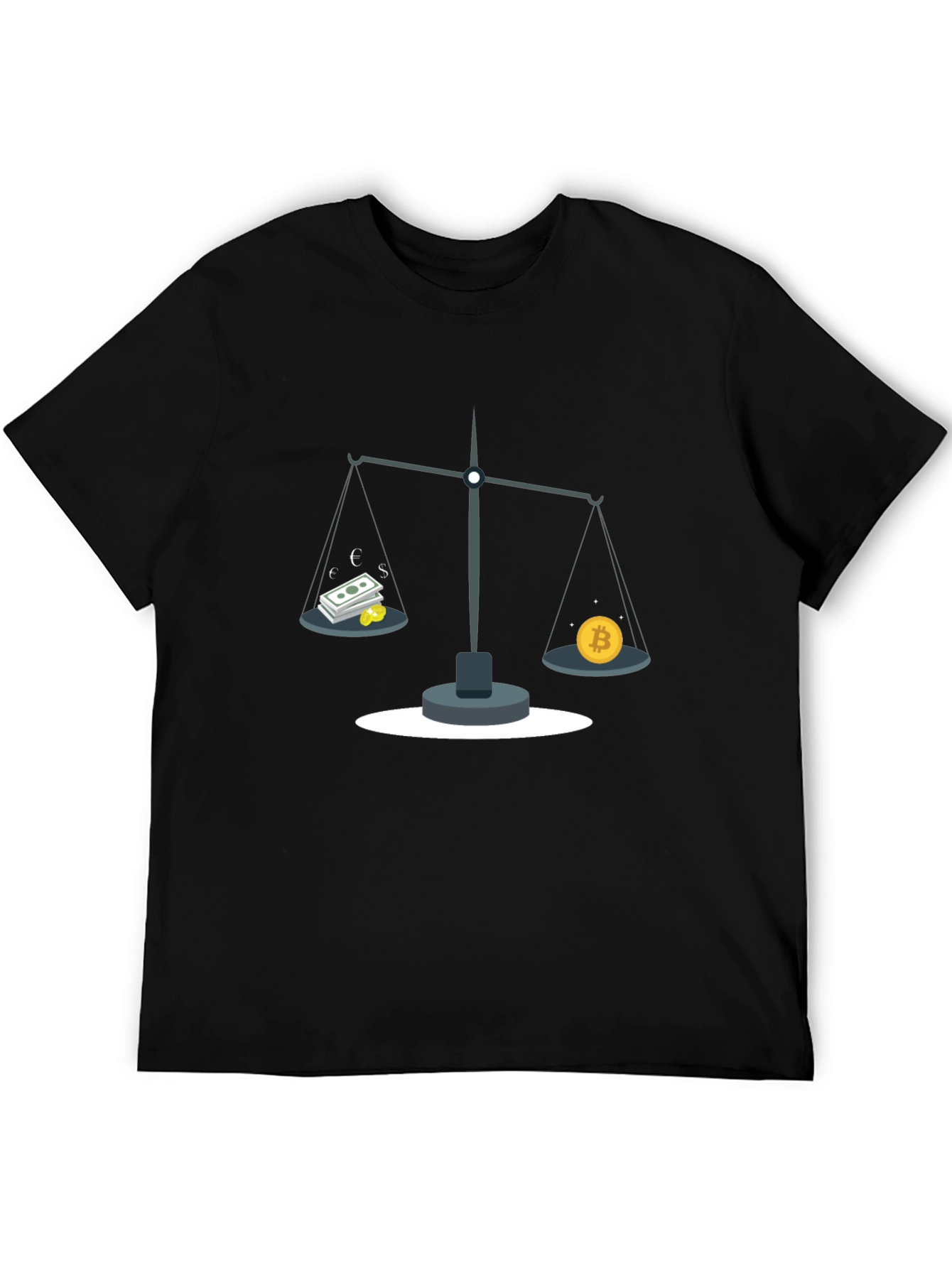 Bitcoin vs. Cash Tee - Crypto Balance T-Shirt