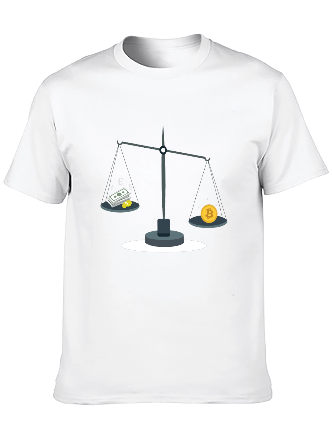 Bitcoin vs. Cash Tee - Crypto Balance T-Shirt