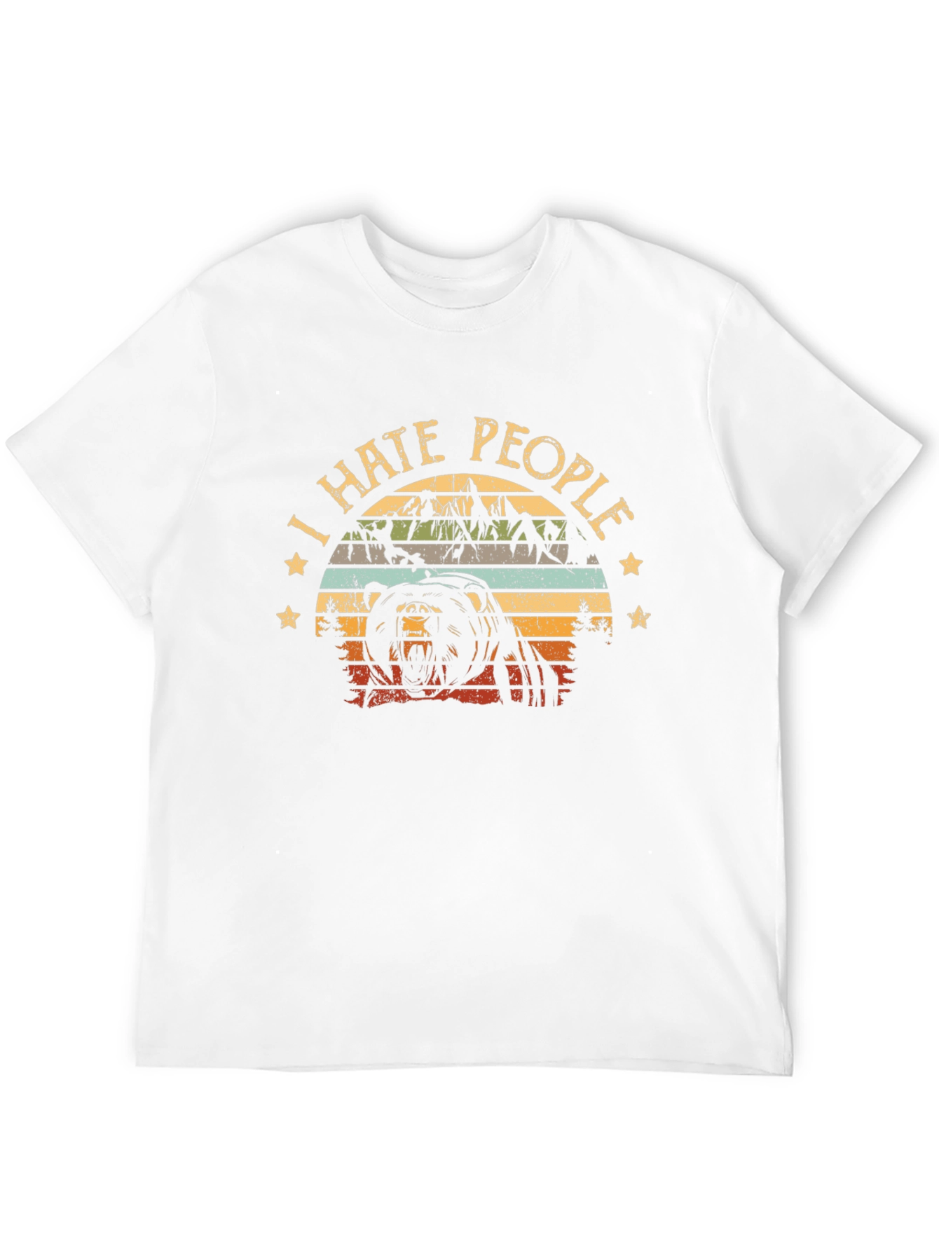 I Hate People Bear Graphic T-Shirt