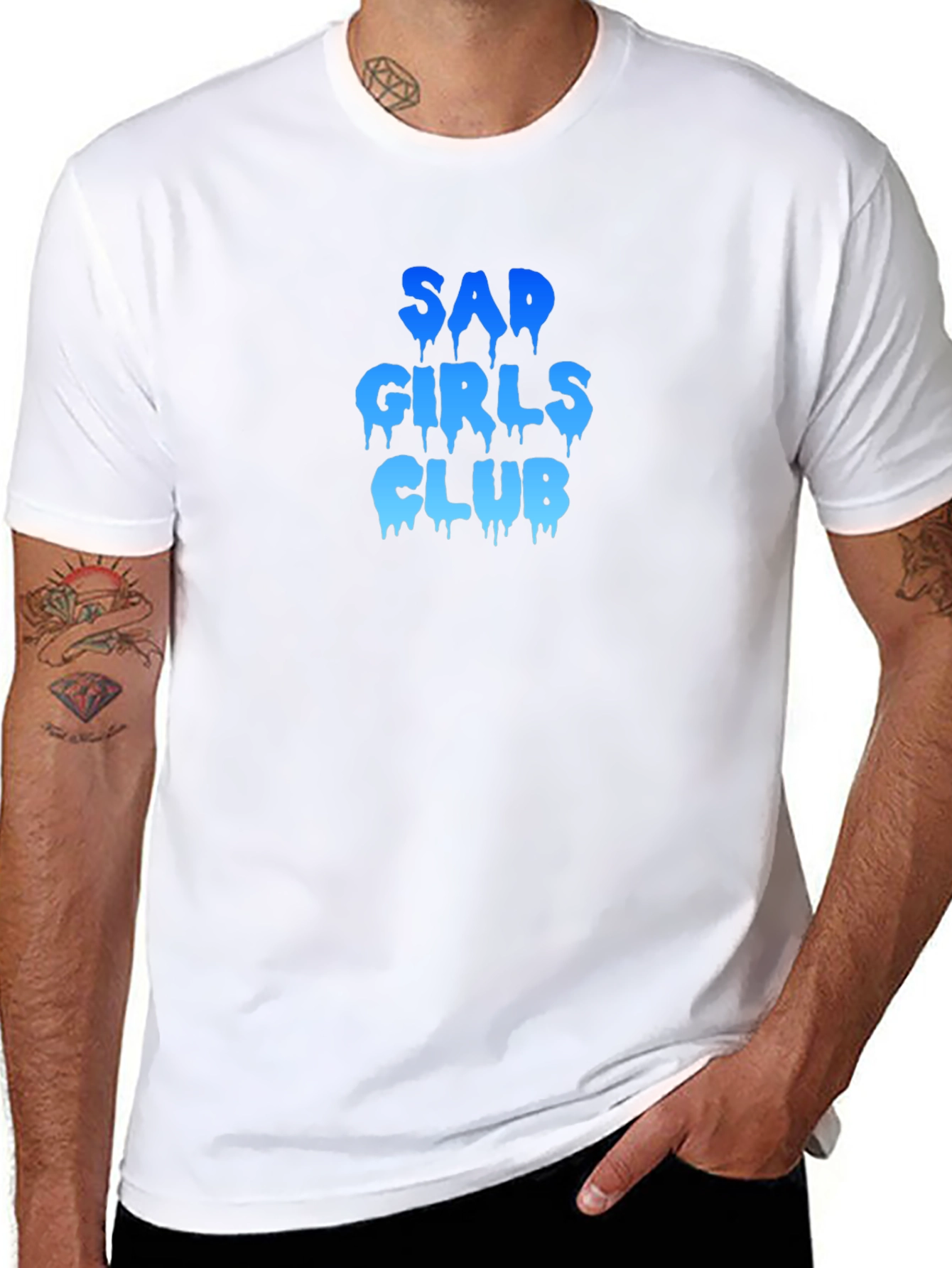 Sad Girls Club Graphic Print Black Tee