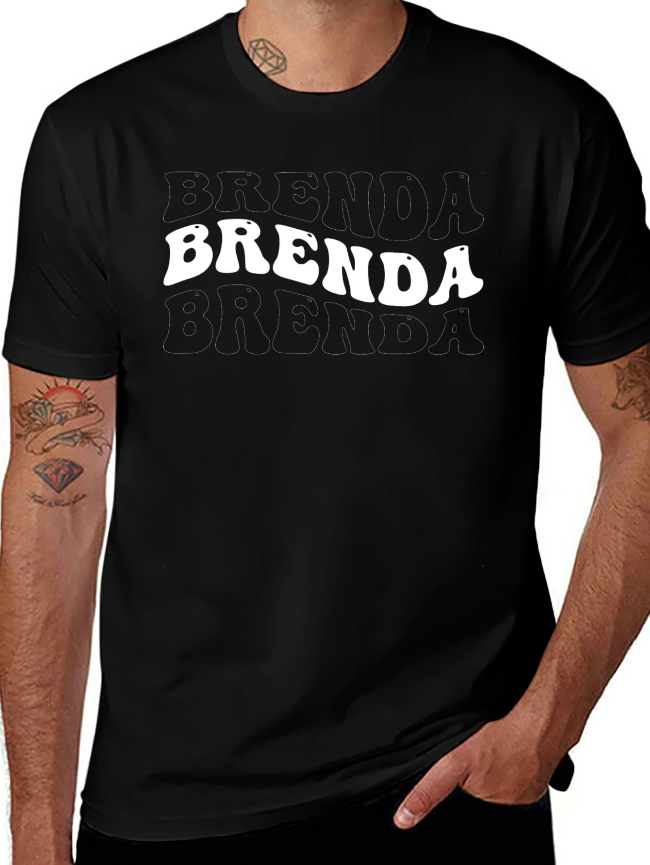 Brenda Retro T-Shirt Black Cotton Tee