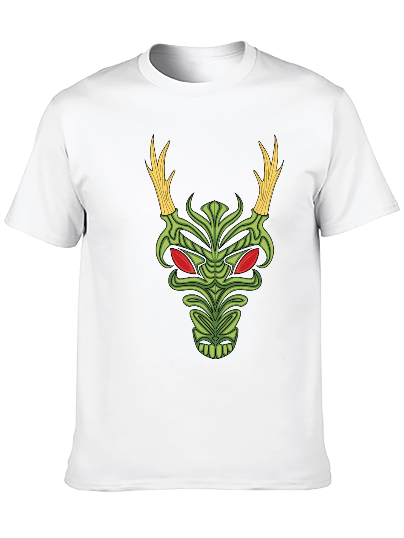 Tiki Mask Graphic Black T-Shirt