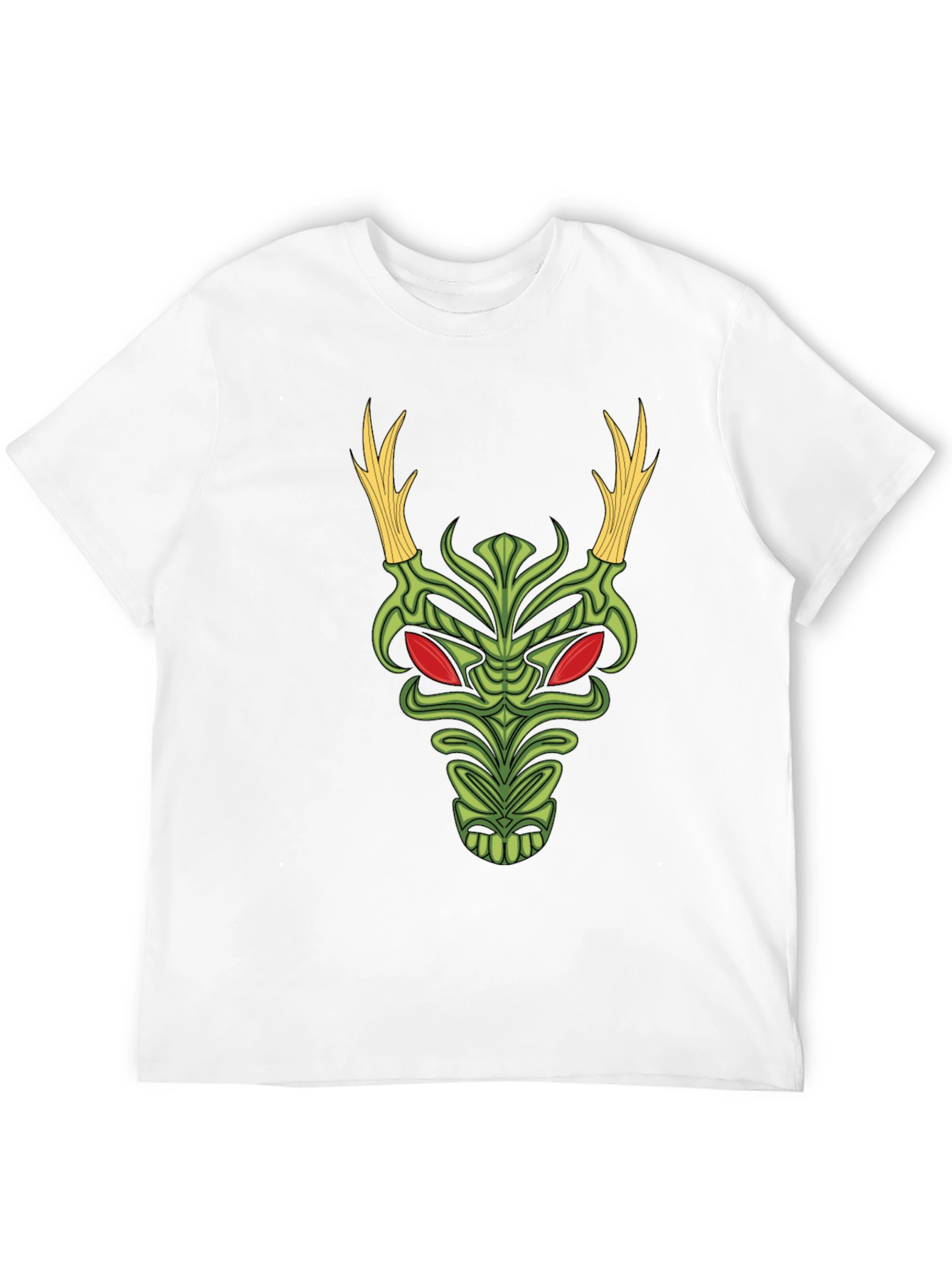Tiki Mask Graphic Black T-Shirt