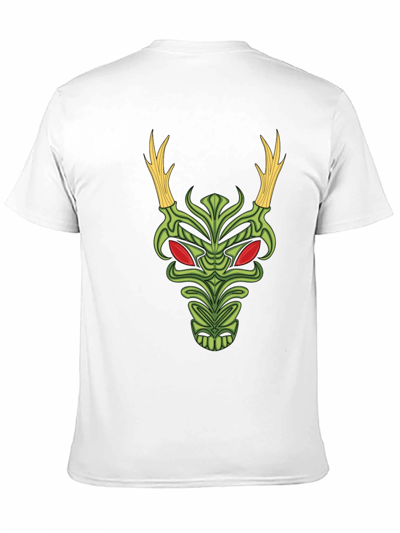 Tiki Mask Graphic Black T-Shirt
