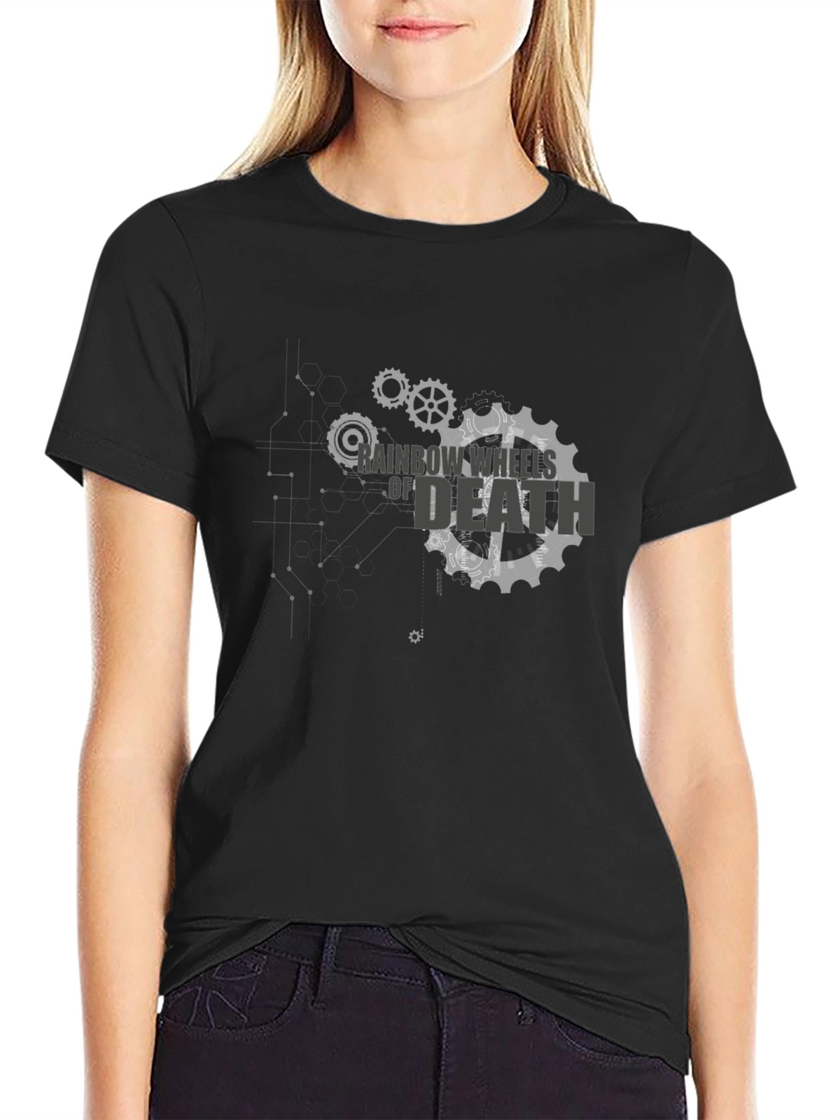 Rainbow Wheels of Death T-Shirt - Cool Graphic Tee