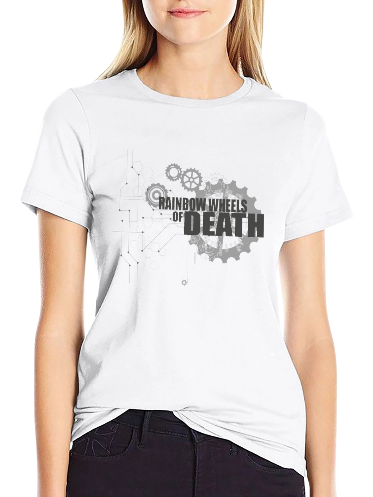 Rainbow Wheels of Death T-Shirt - Cool Graphic Tee