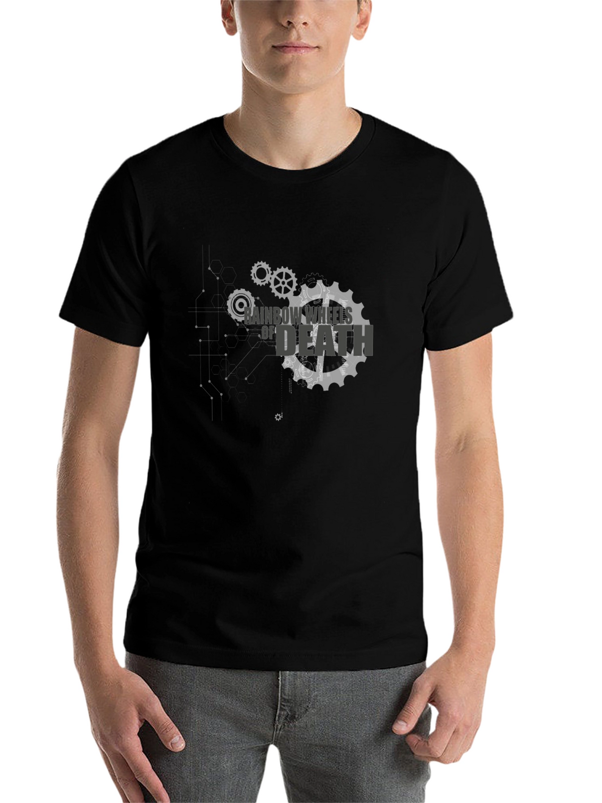 Rainbow Wheels of Death T-Shirt - Cool Graphic Tee