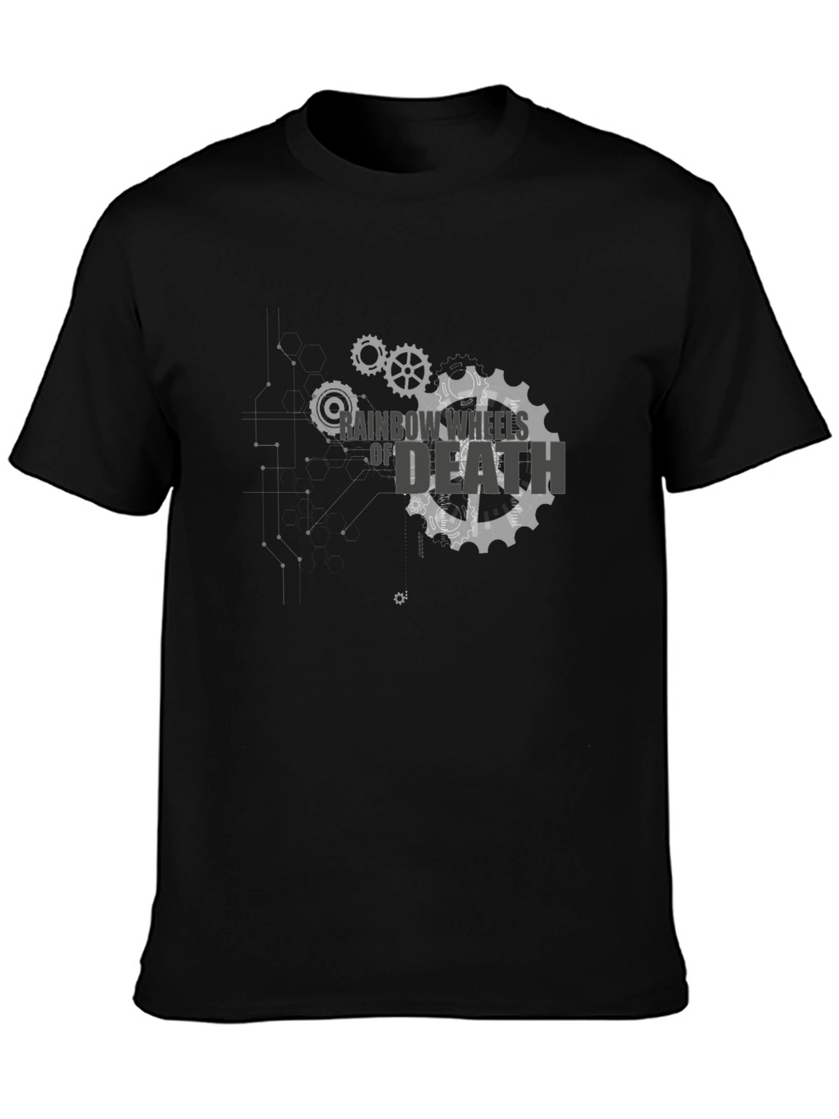 Rainbow Wheels of Death T-Shirt - Cool Graphic Tee
