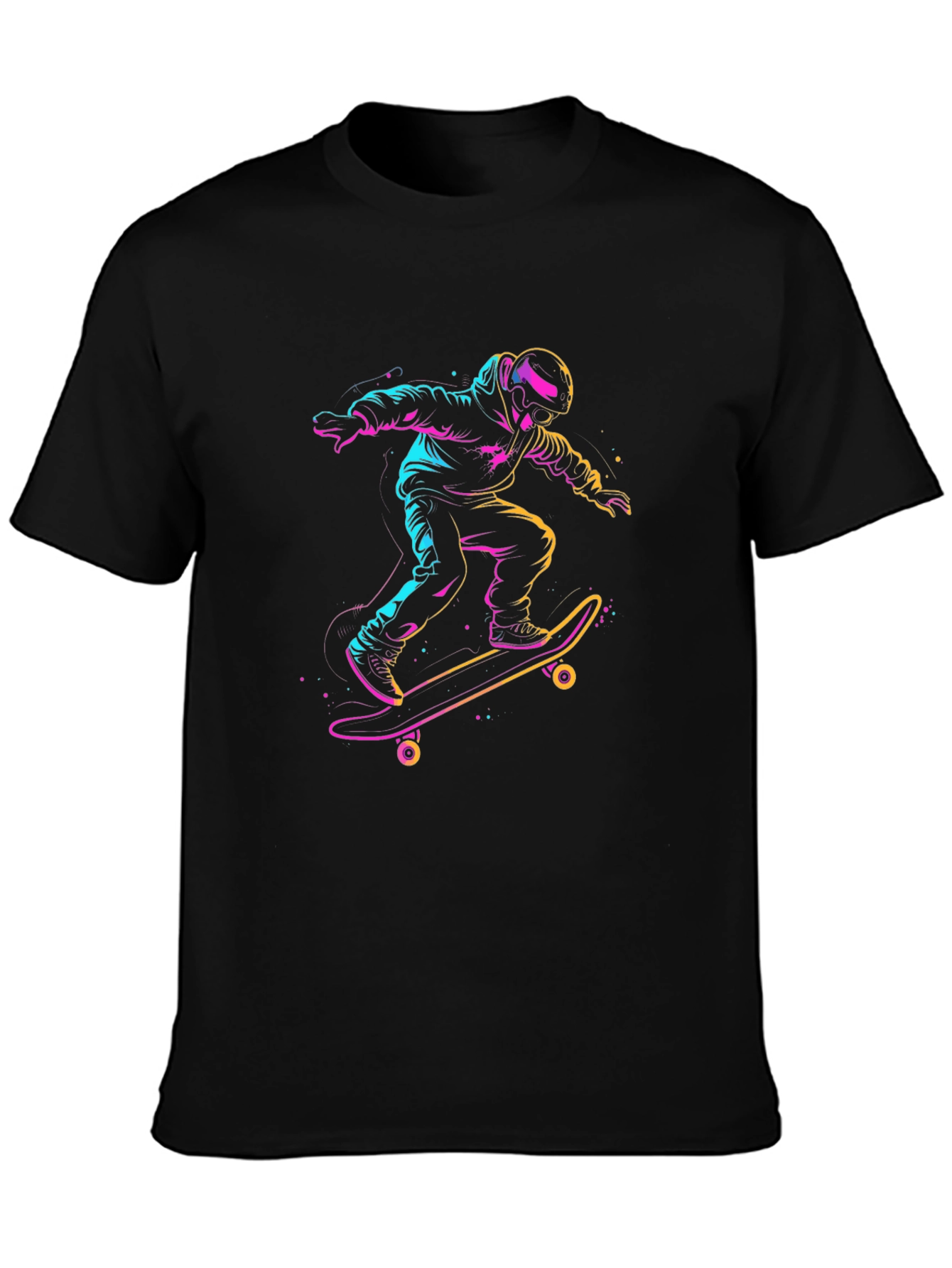 Skateboarding T-Shirt - Neon Rider