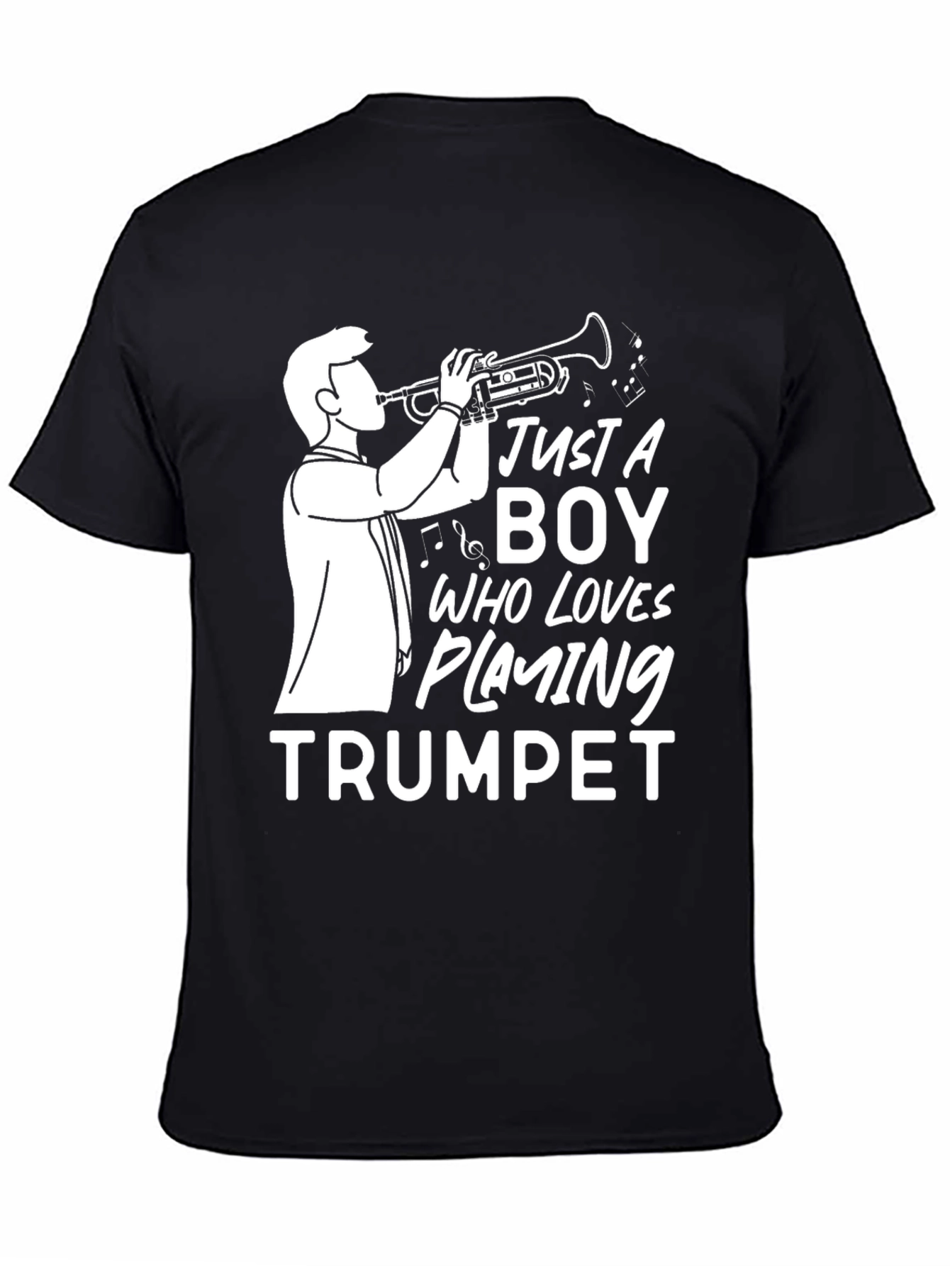 Just a Boy Who Loves Playing Trumpet Graphic Tee